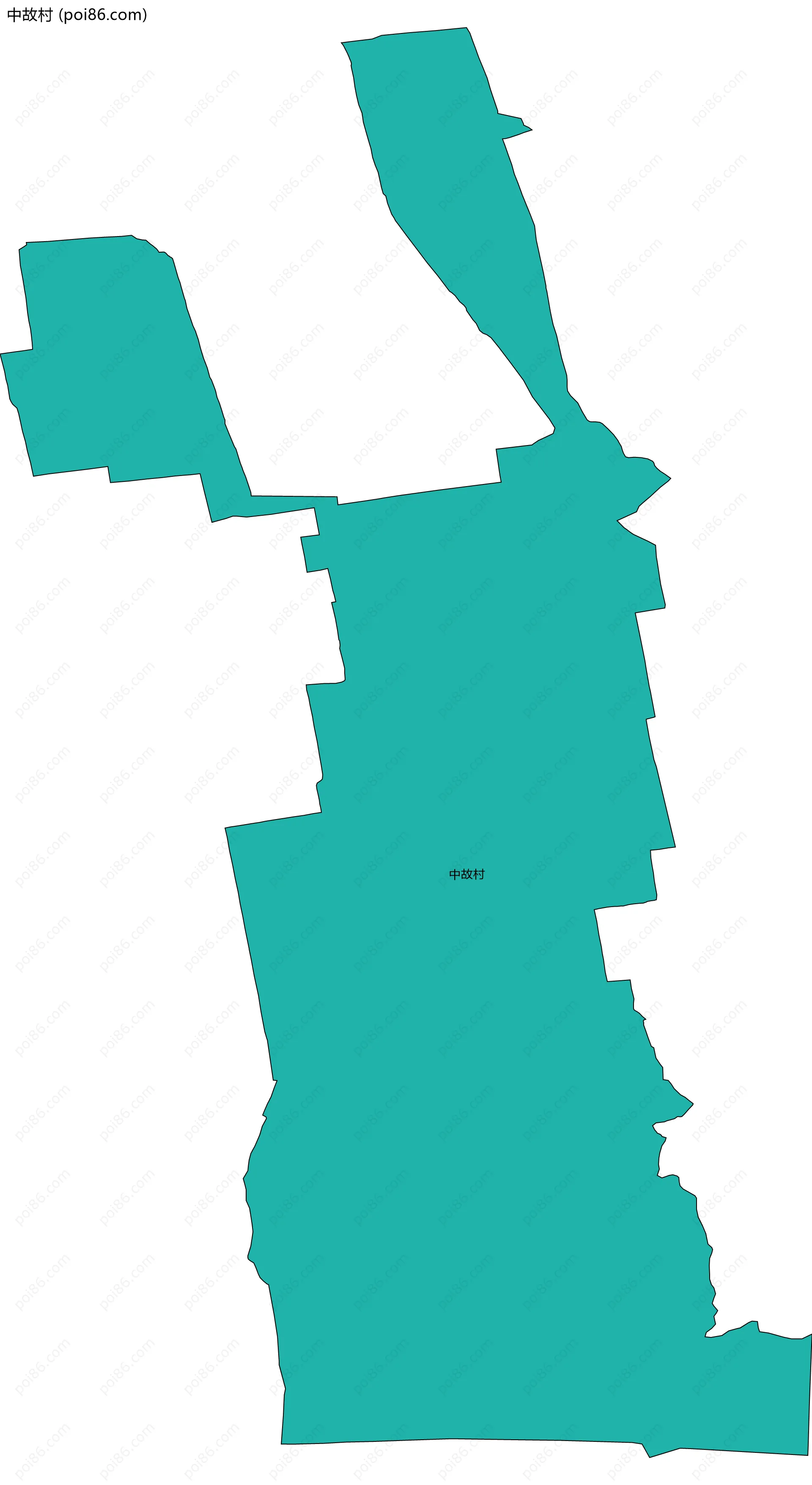 中故村边界地图