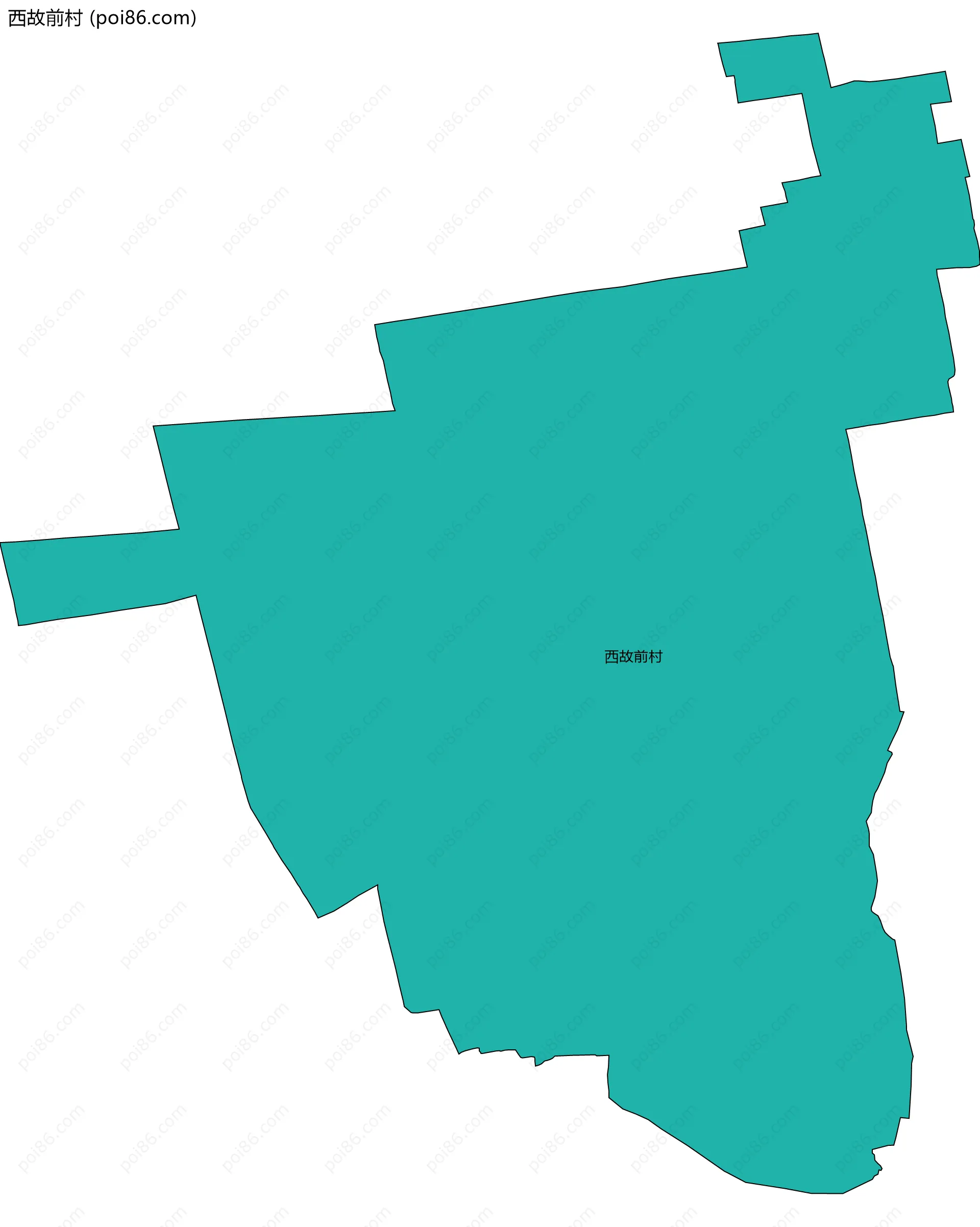 西故前村边界地图