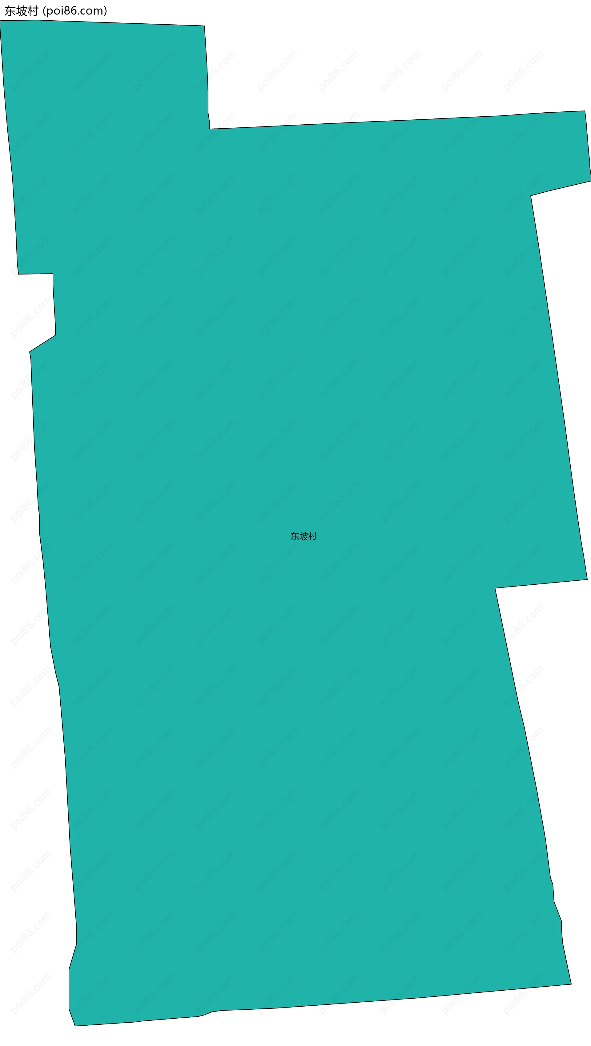 东坡村边界地图