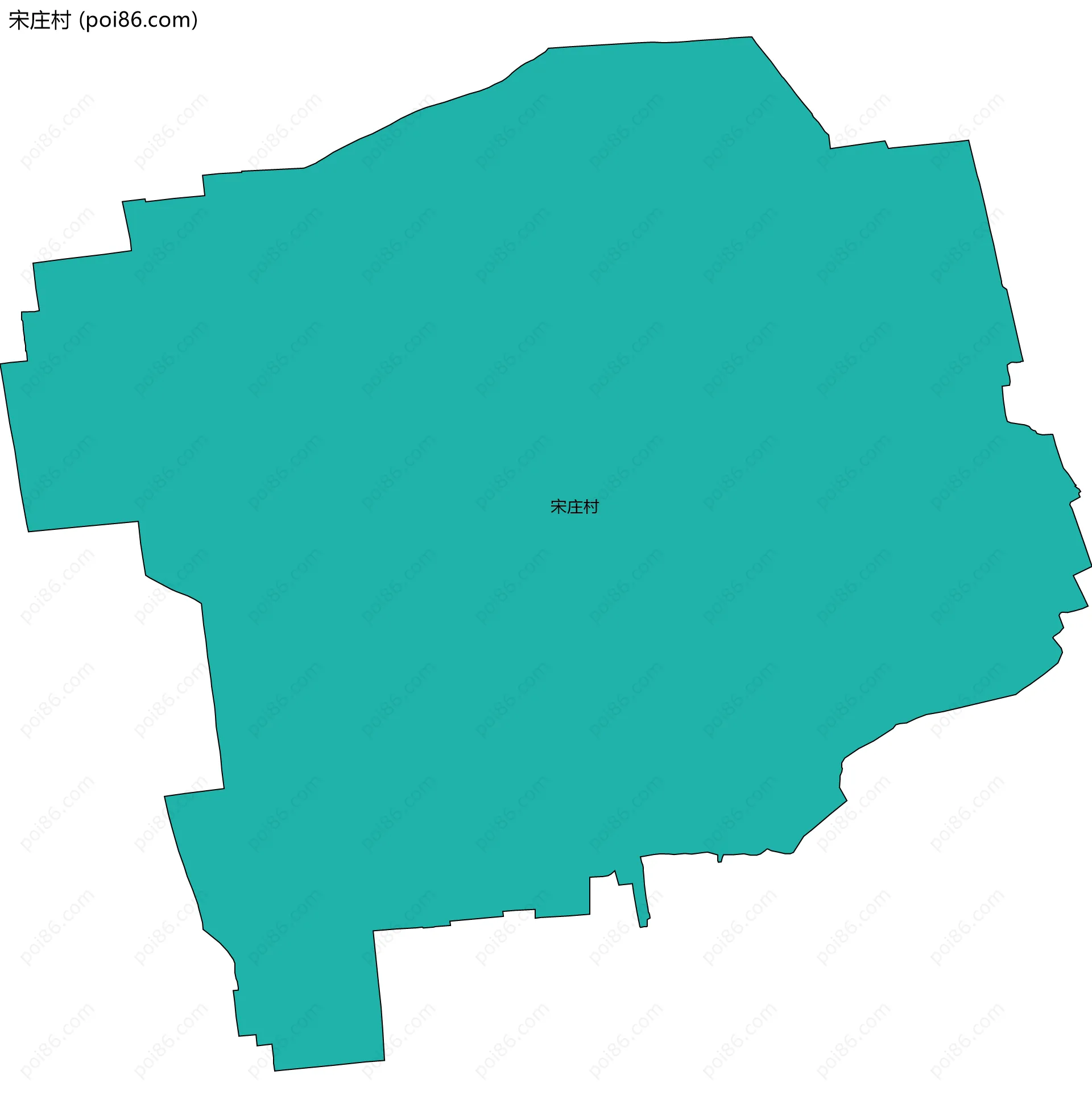 宋庄村边界地图