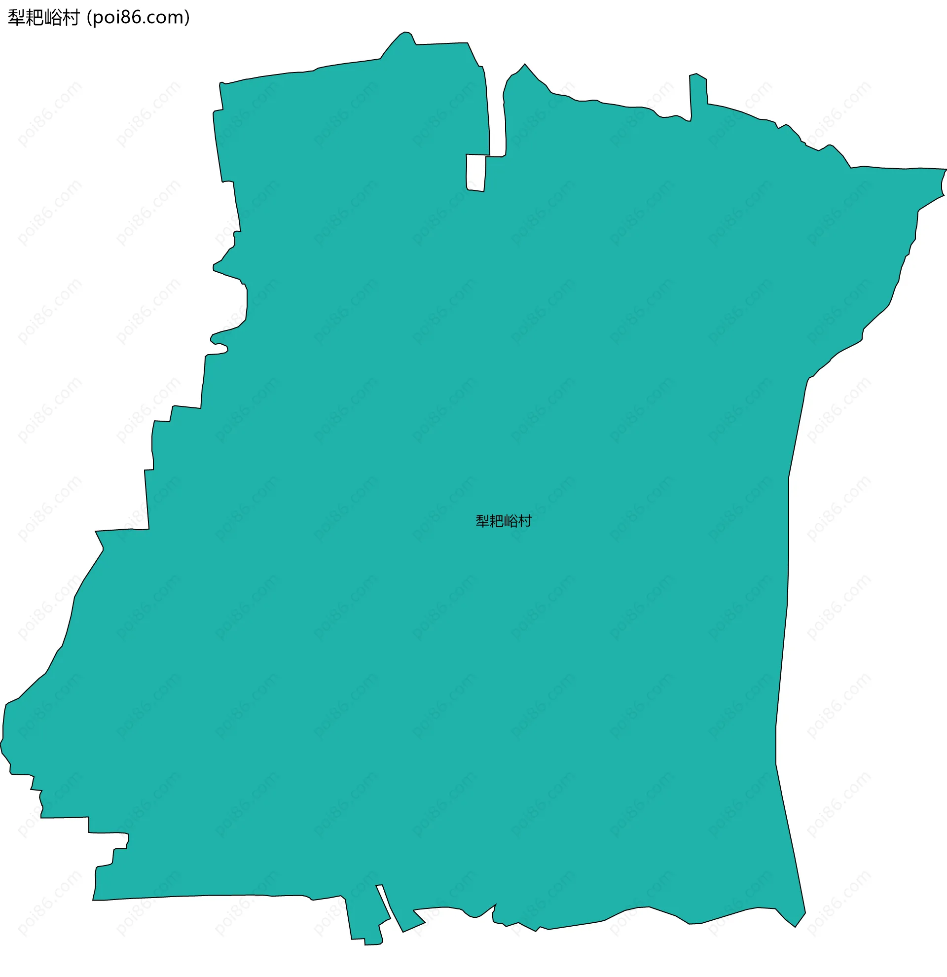 犁耙峪村边界地图