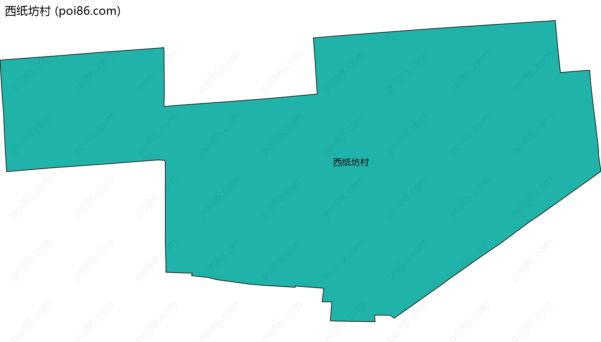 西纸坊村边界地图