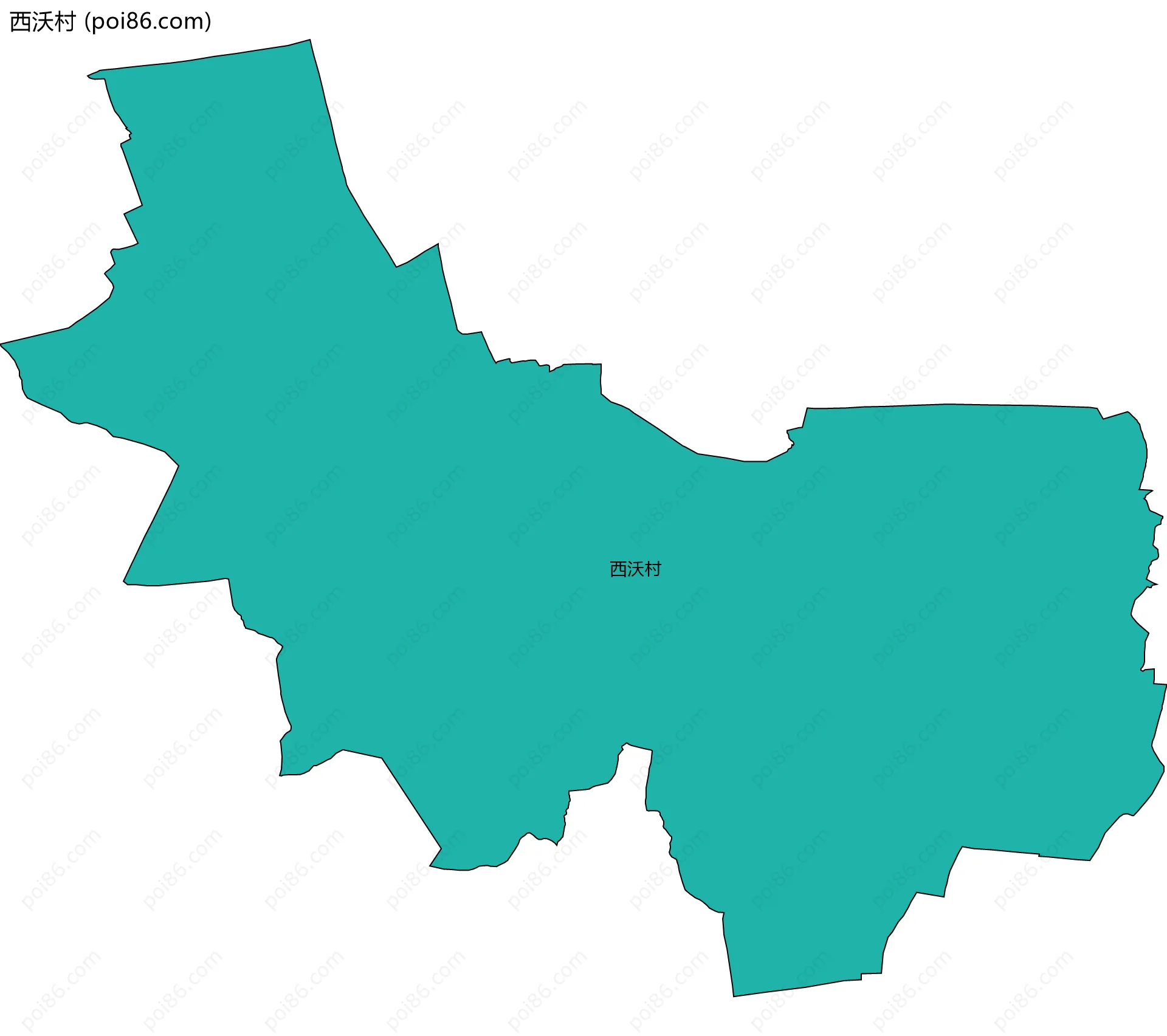 西沃村边界地图