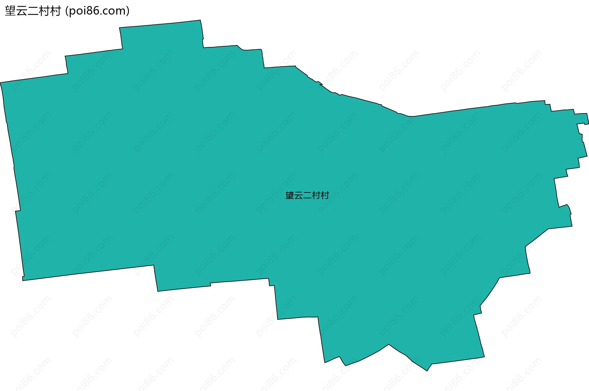 望云二村村边界地图