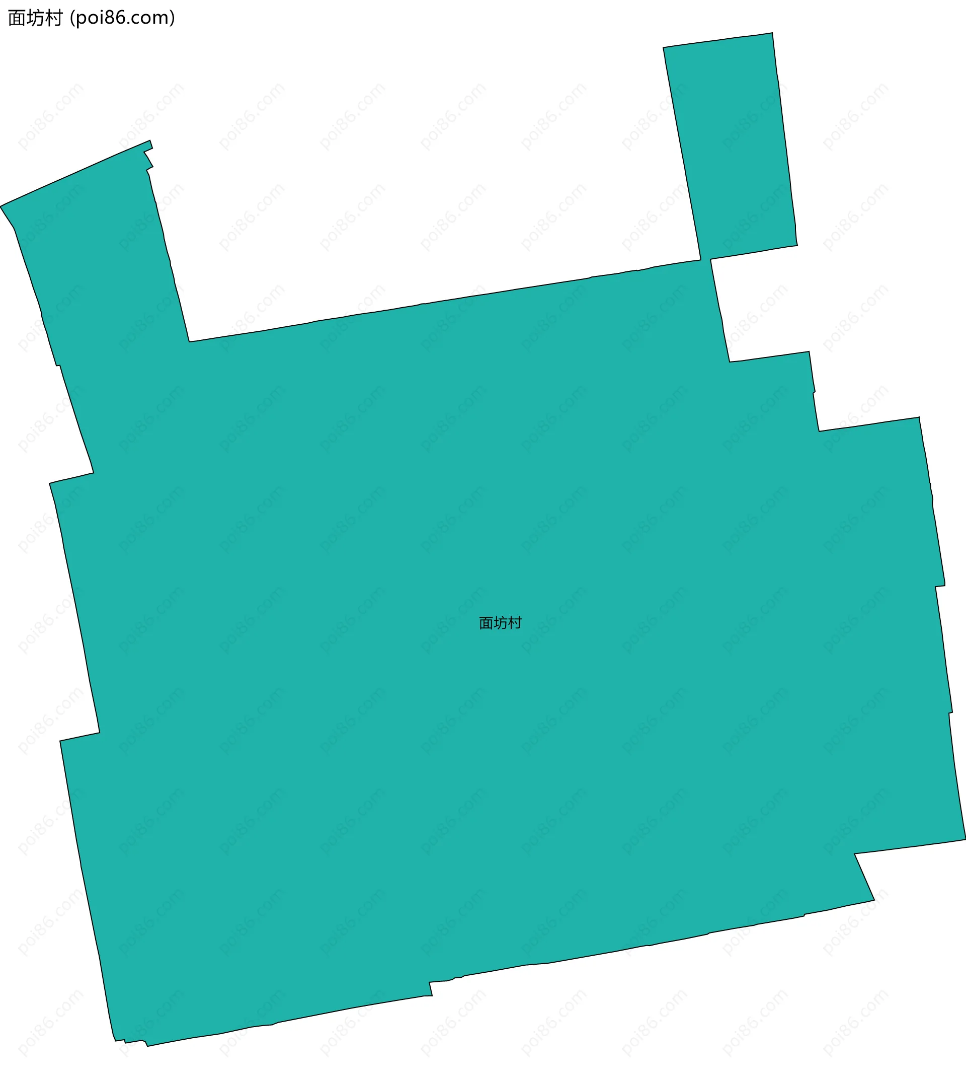 面坊村边界地图