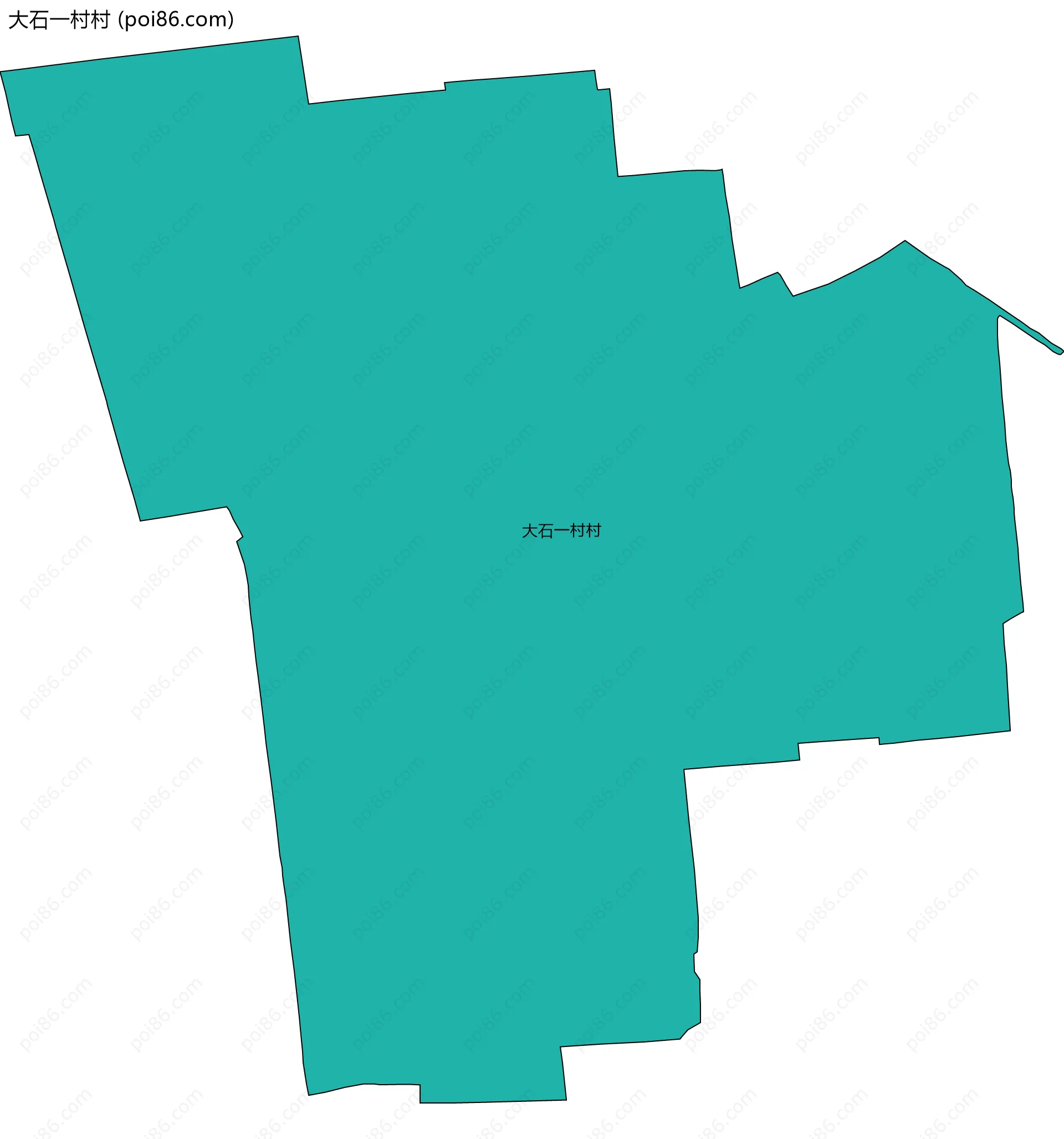 大石一村村边界地图