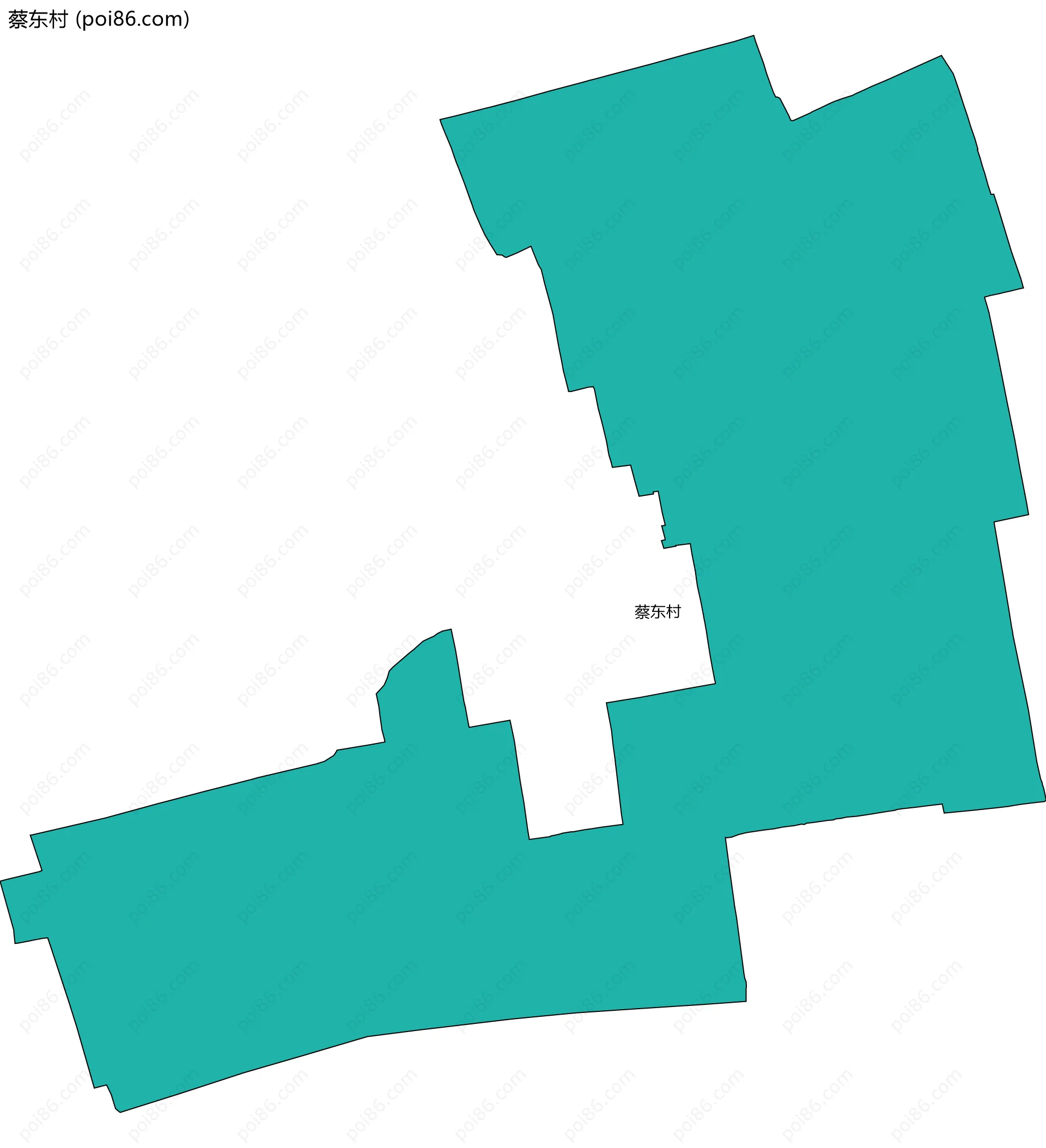 蔡东村边界地图