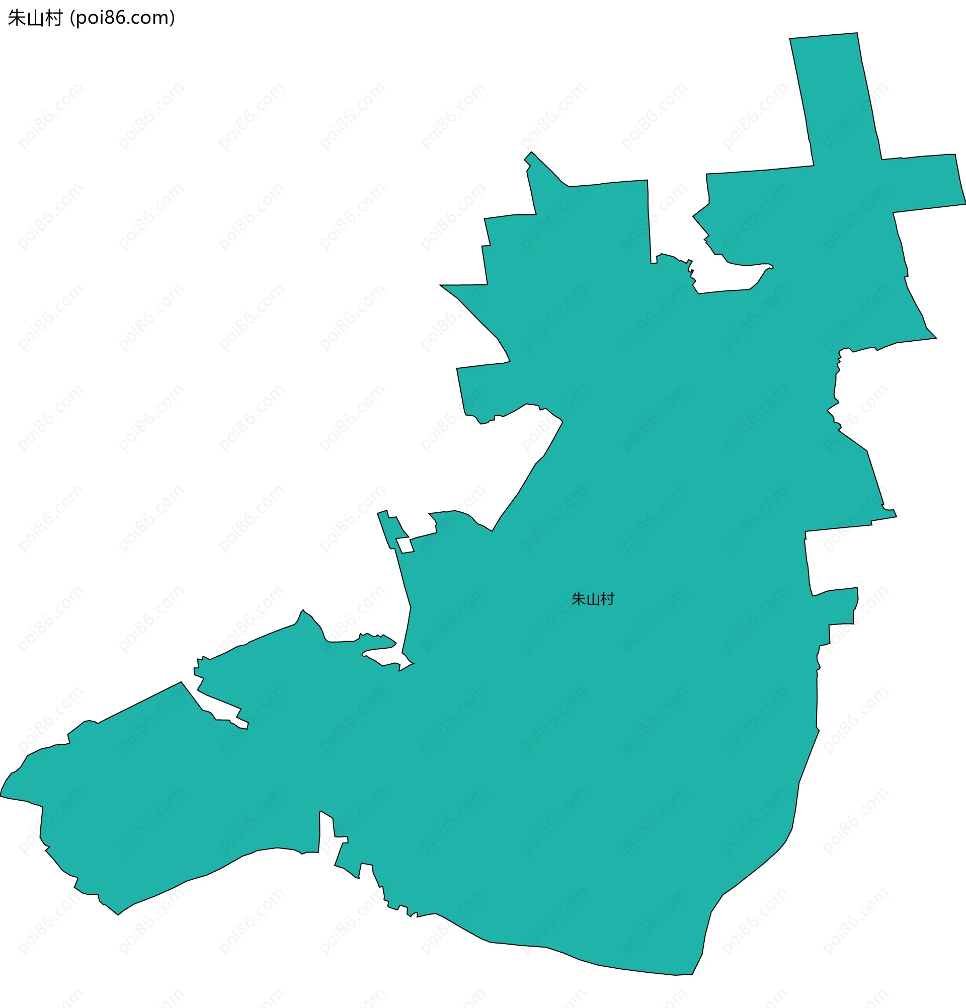 朱山村边界地图