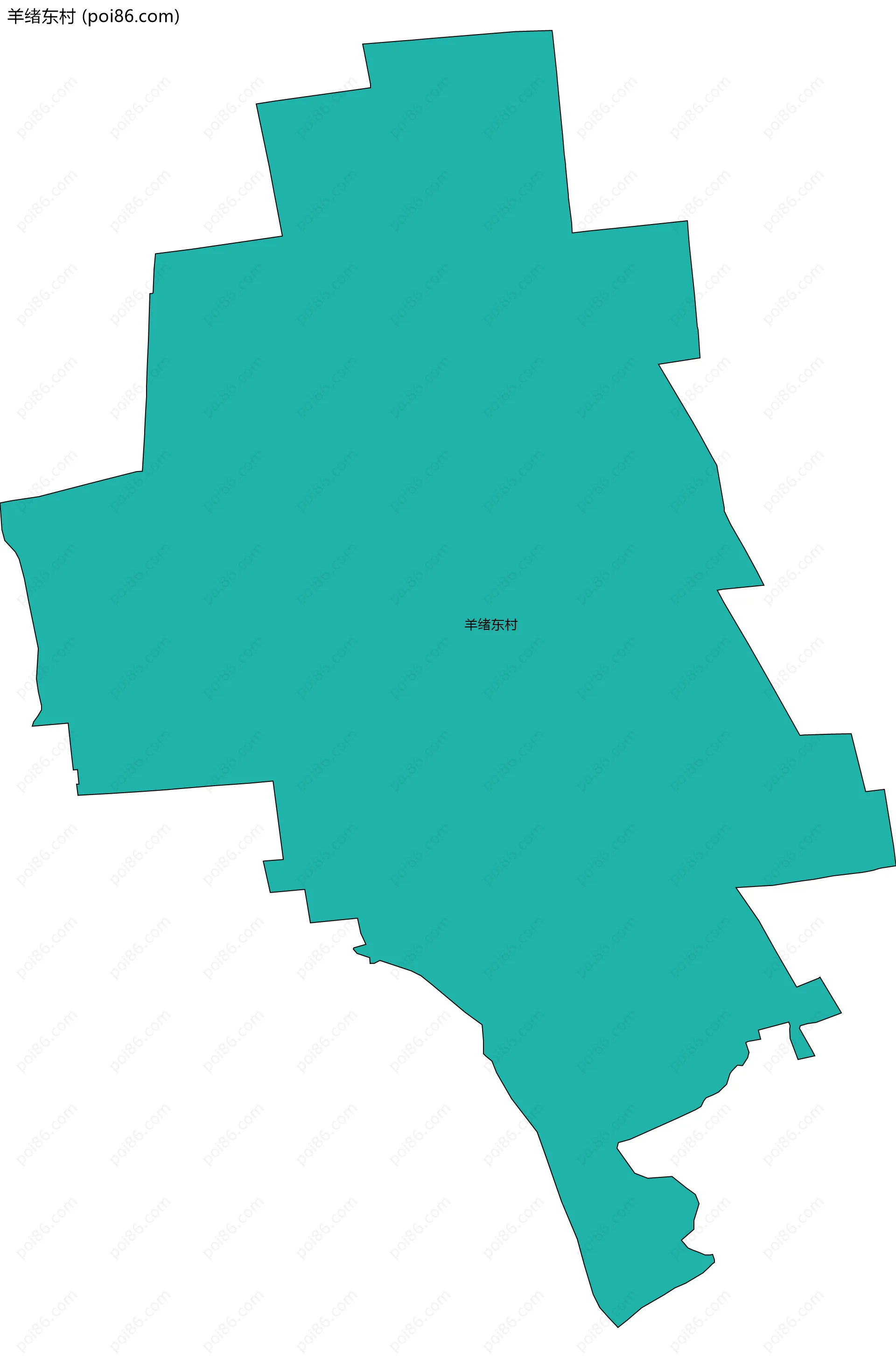 羊绪东村边界地图