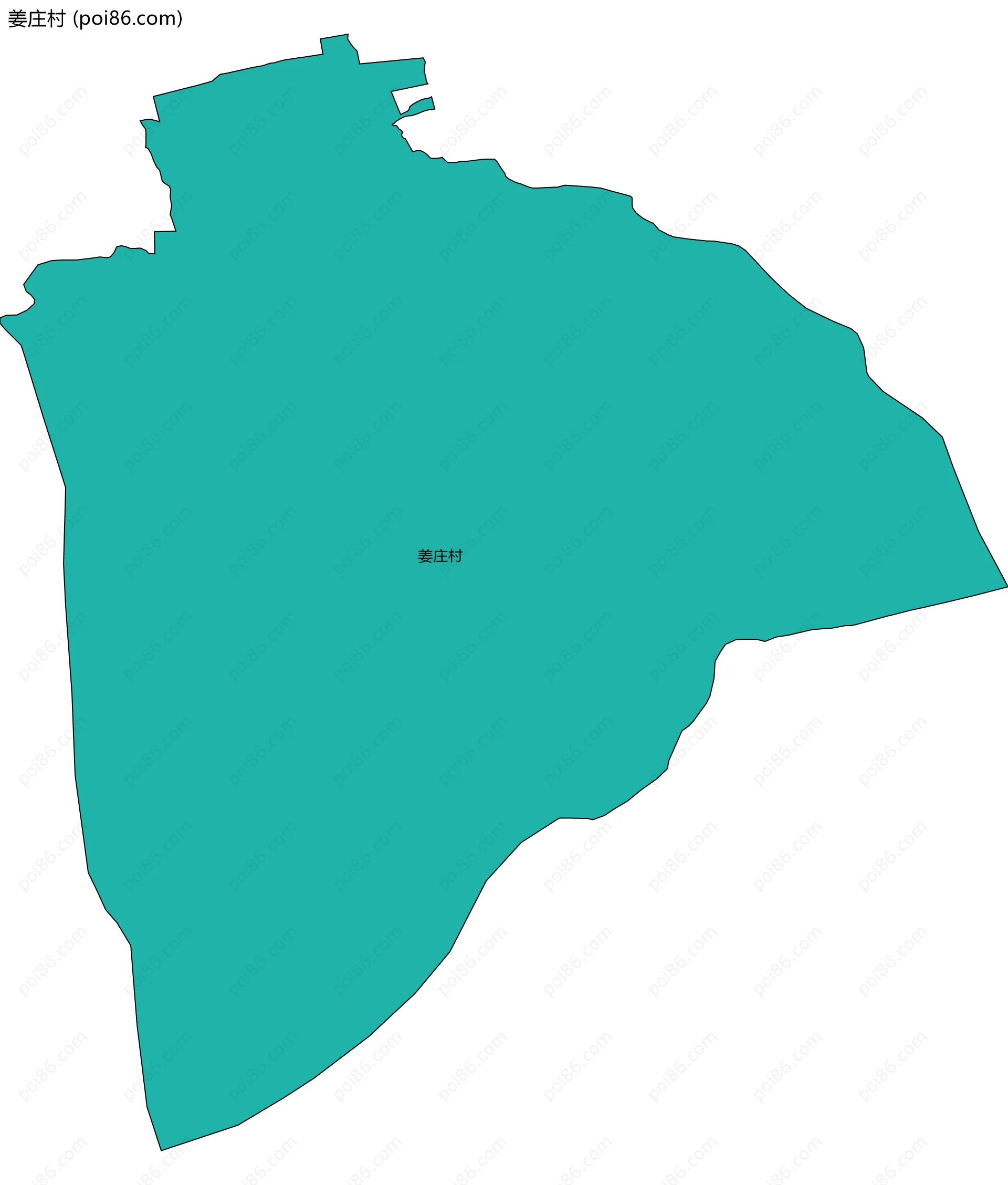 姜庄村边界地图