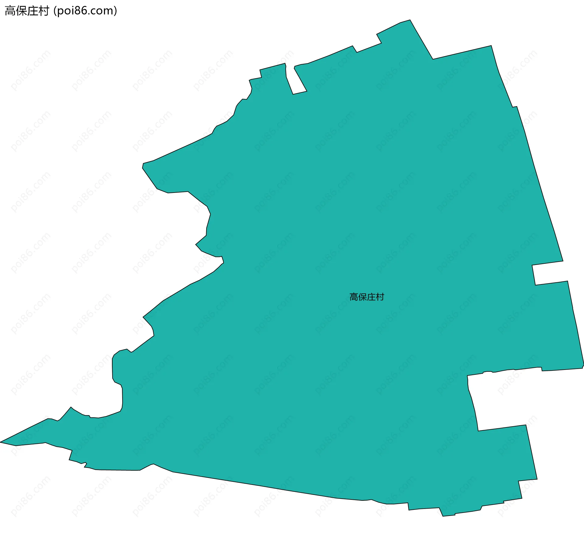 高保庄村边界地图