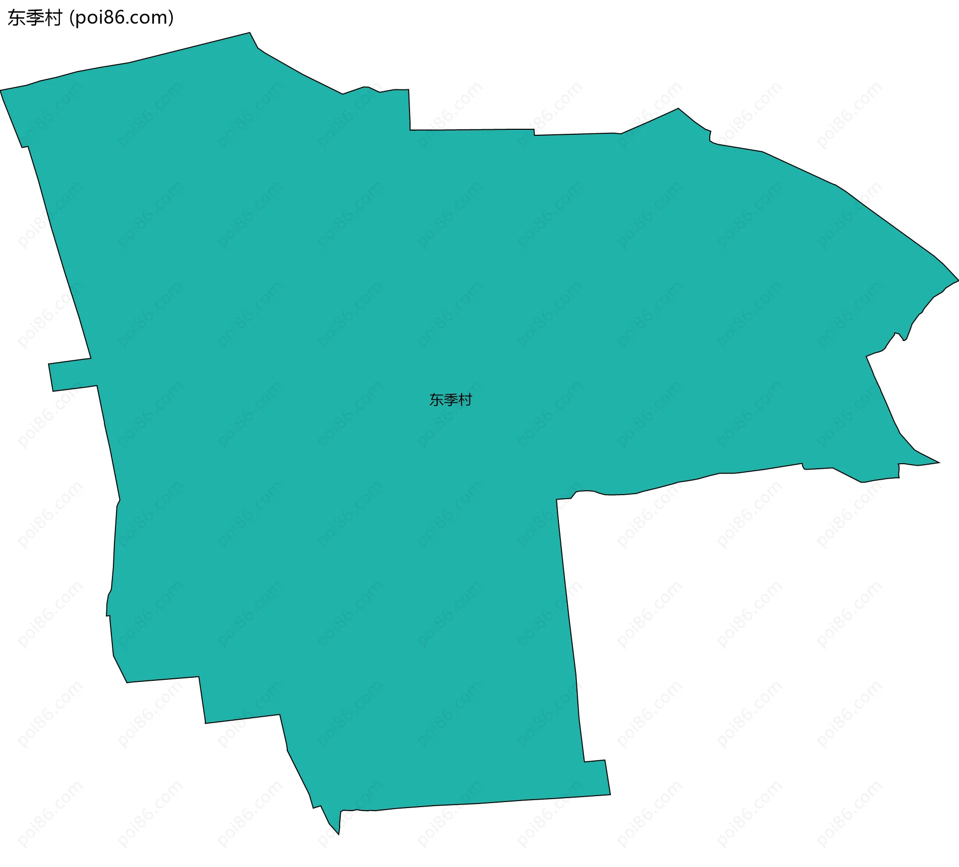 东季村边界地图