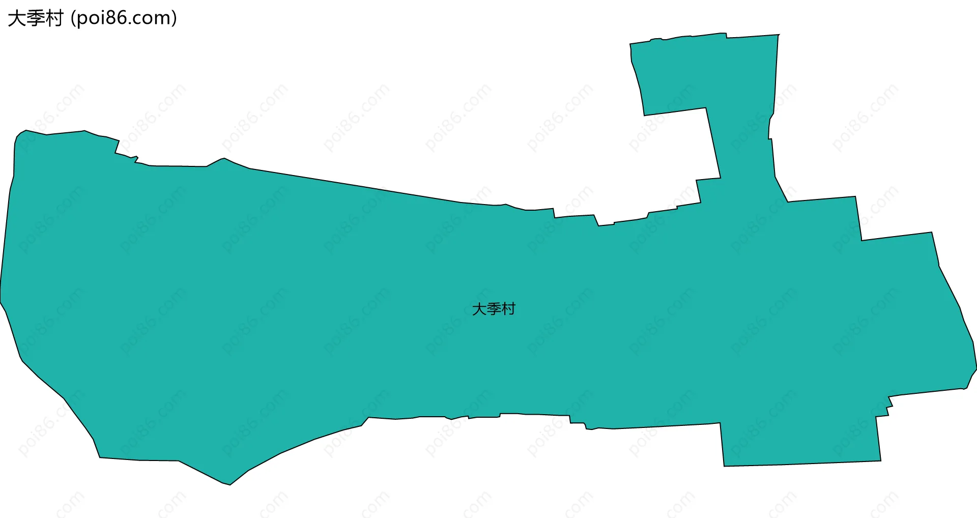 大季村边界地图