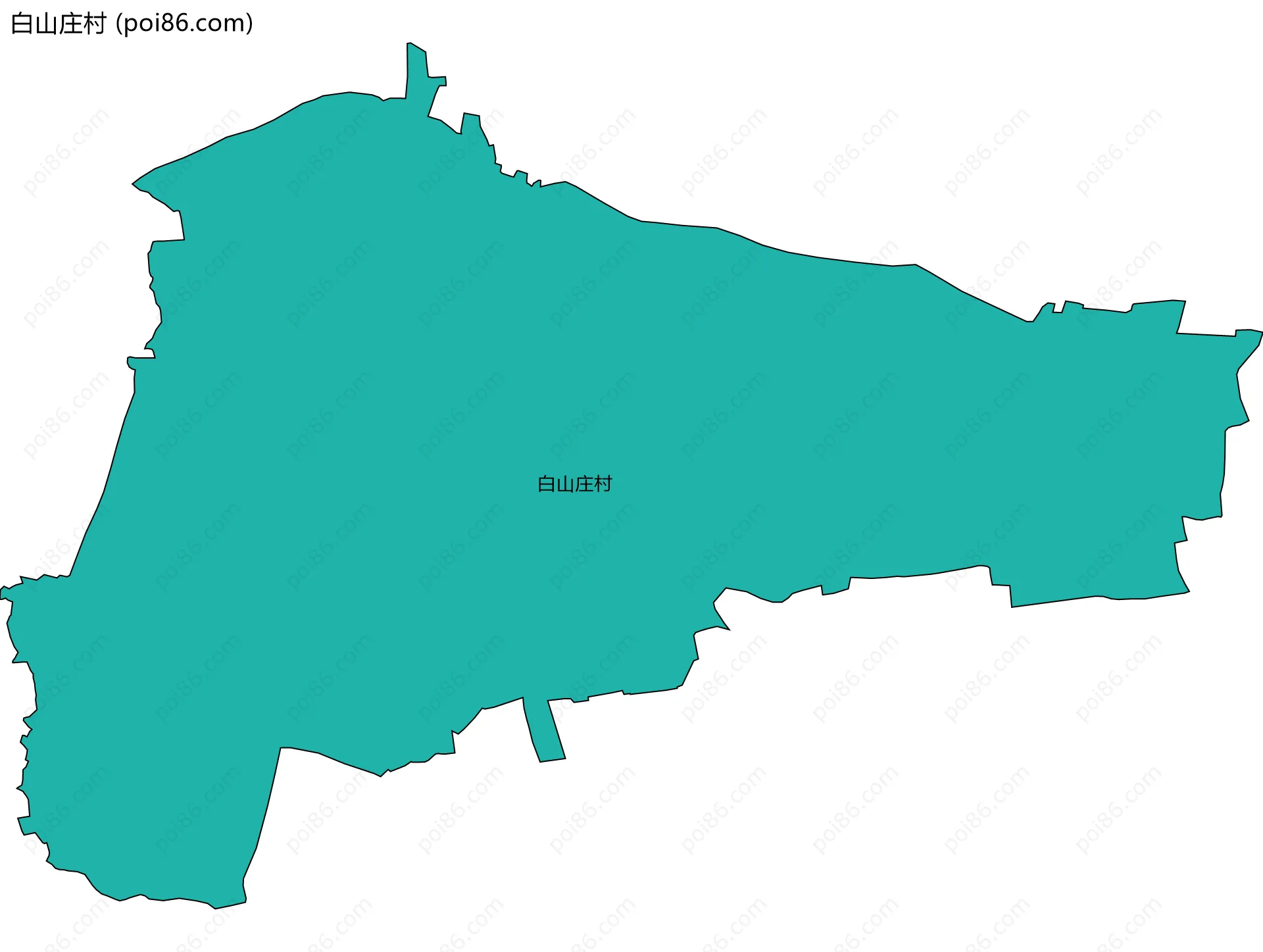 白山庄村边界地图