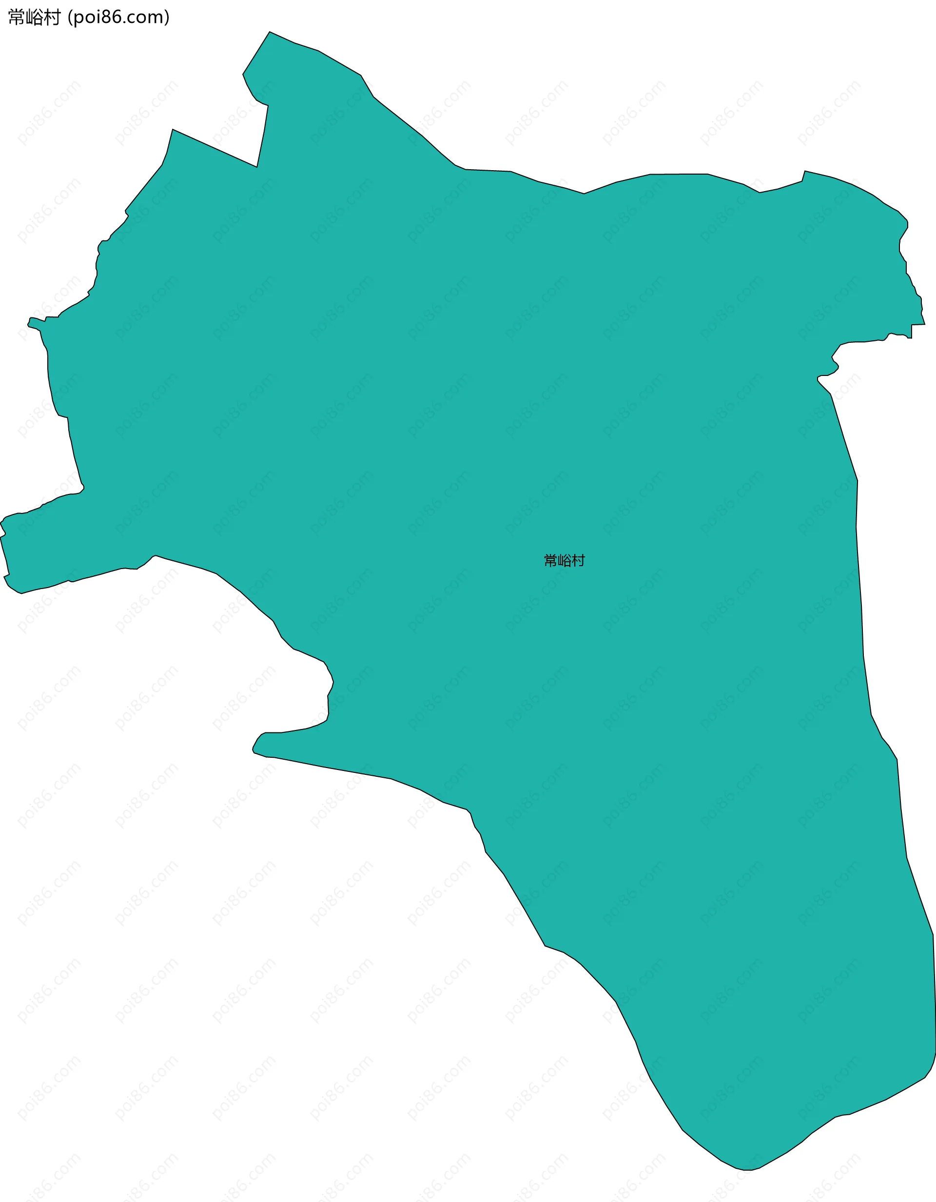 常峪村边界地图