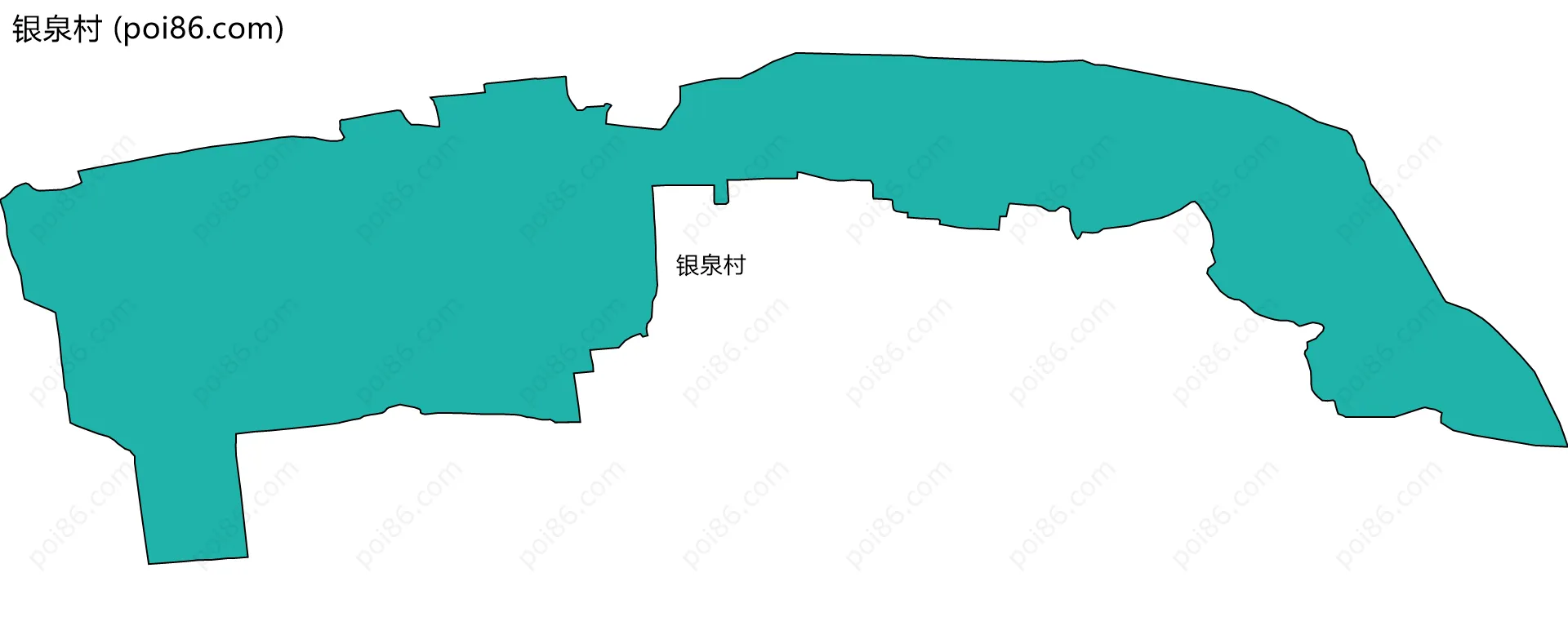 银泉村边界地图