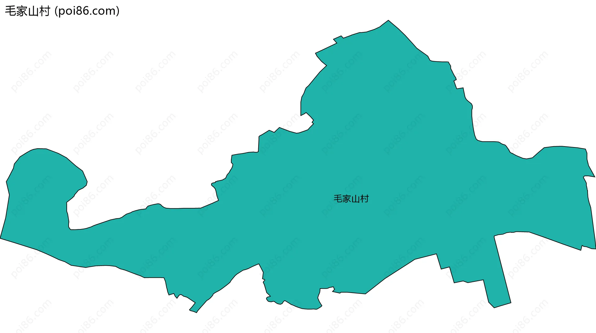 毛家山村边界地图