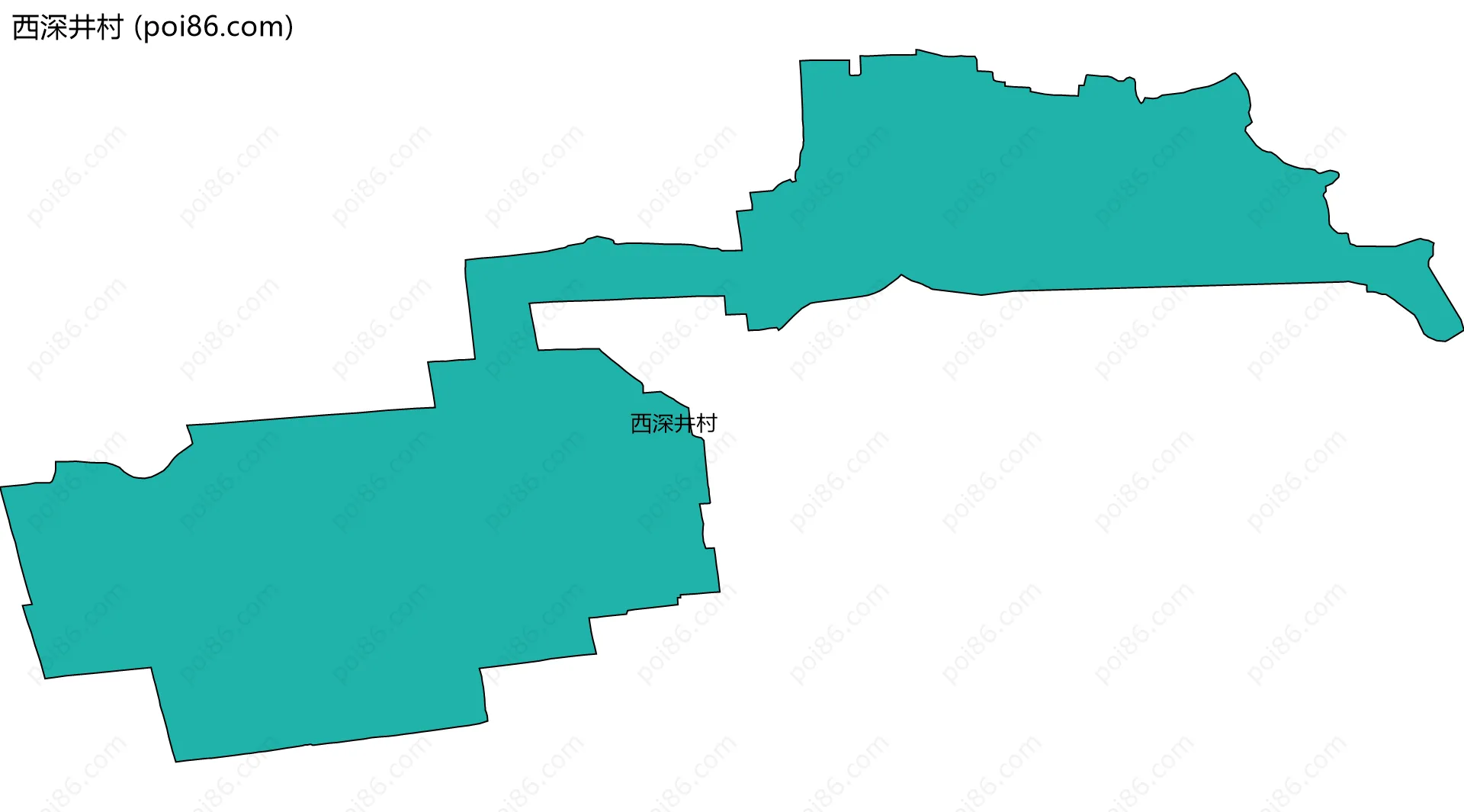 西深井村边界地图
