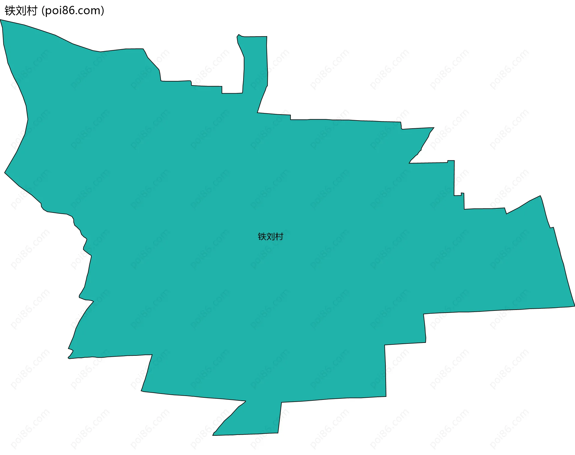 铁刘村边界地图