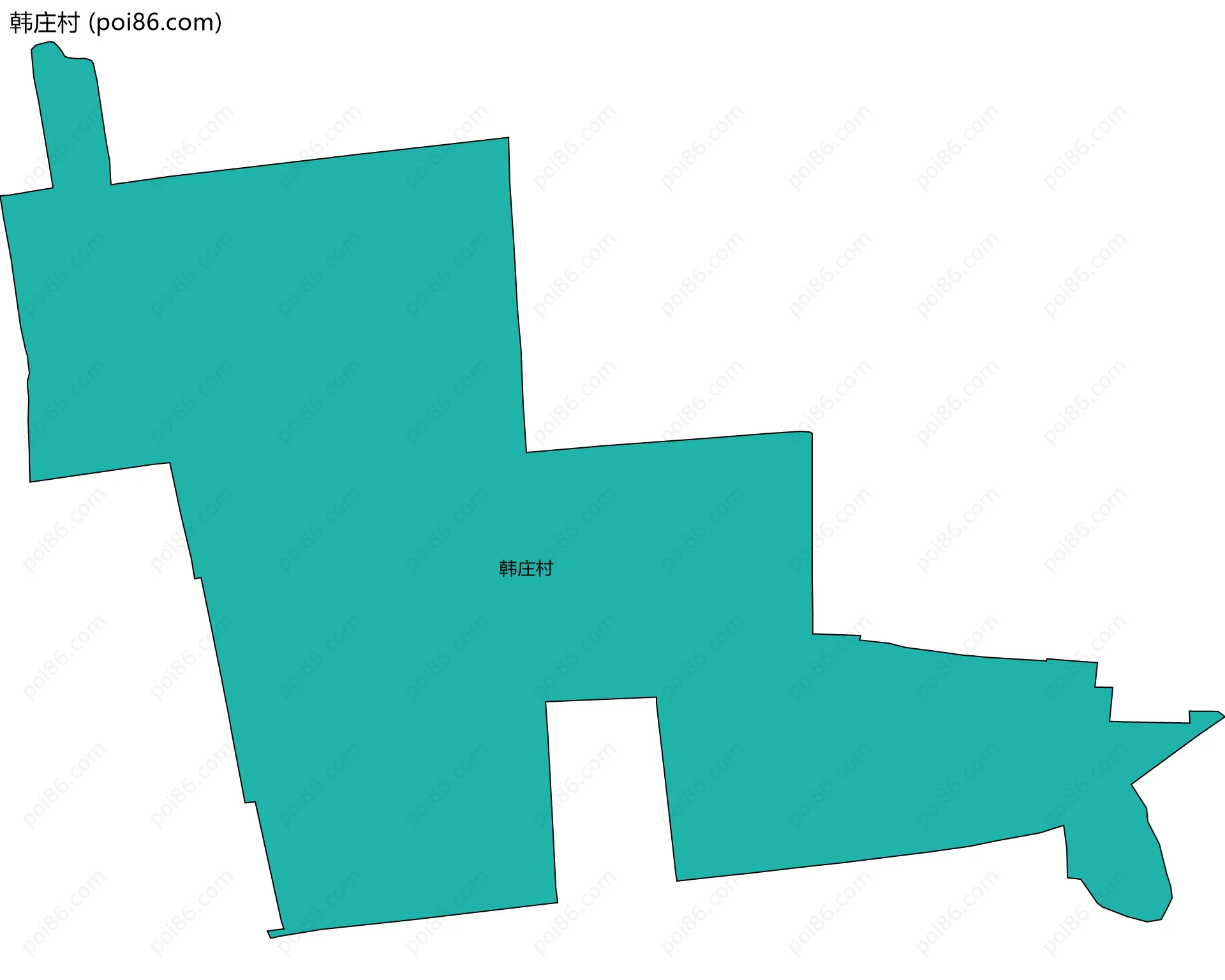 韩庄村边界地图