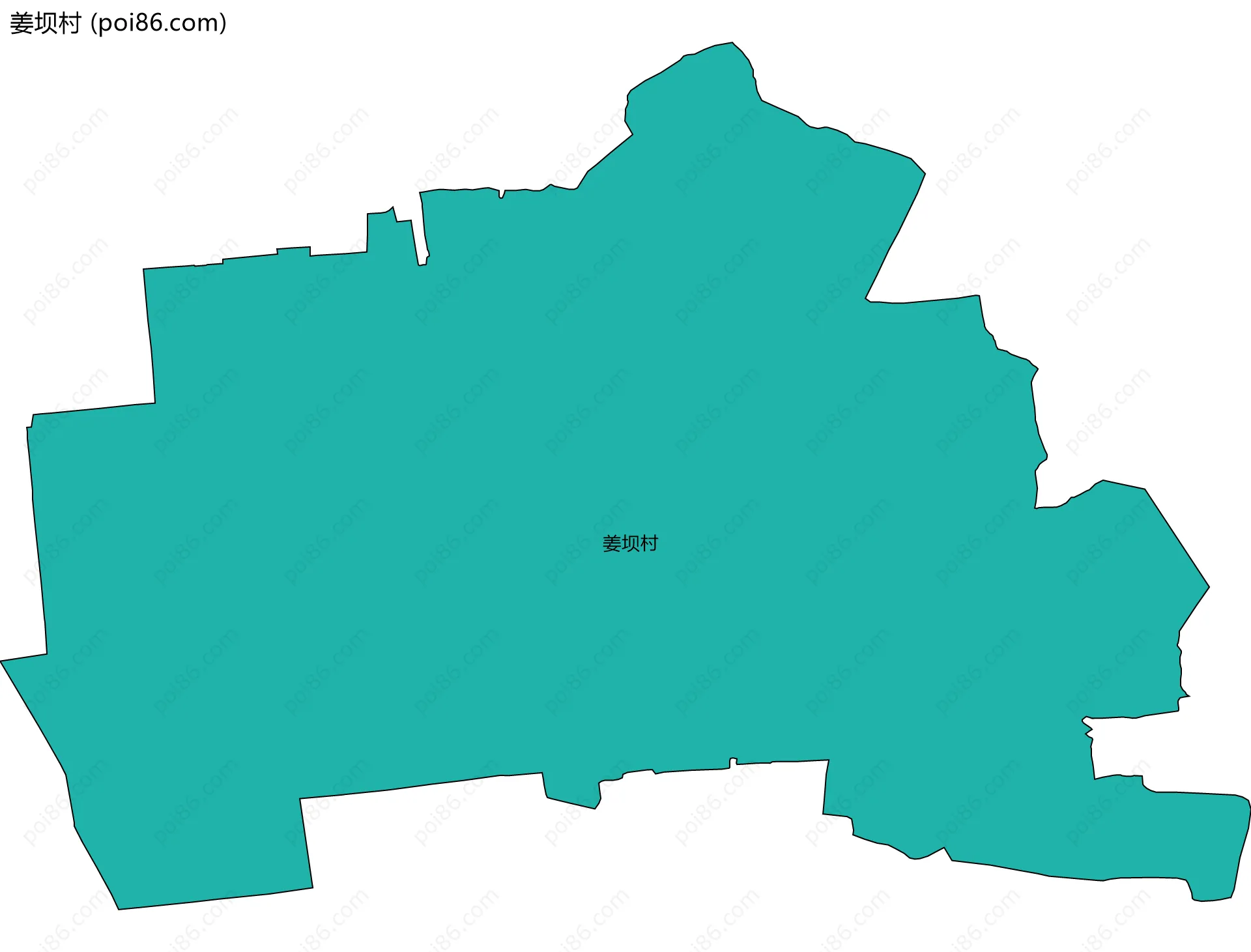 姜坝村边界地图