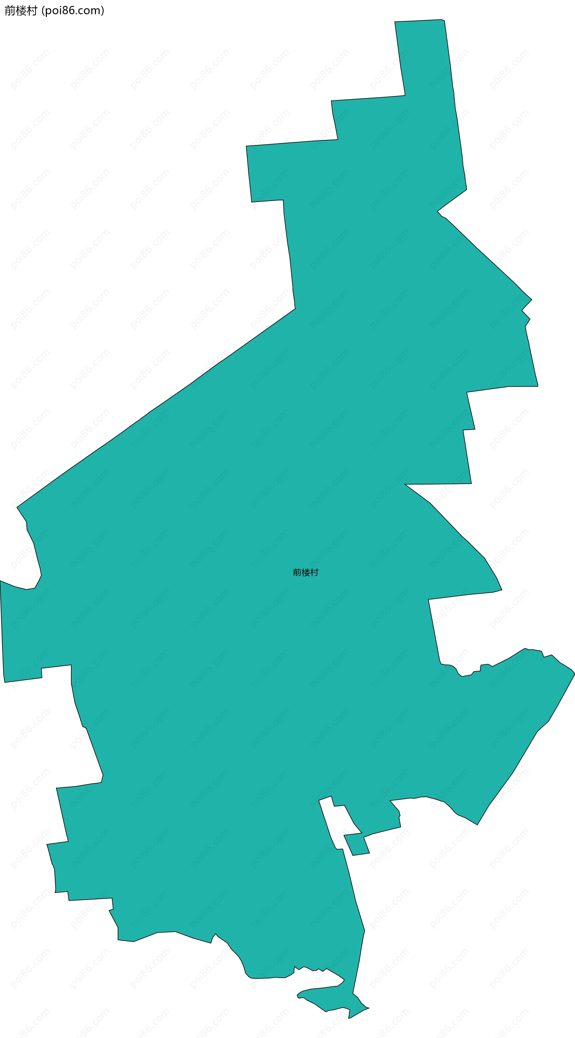 前楼村边界地图