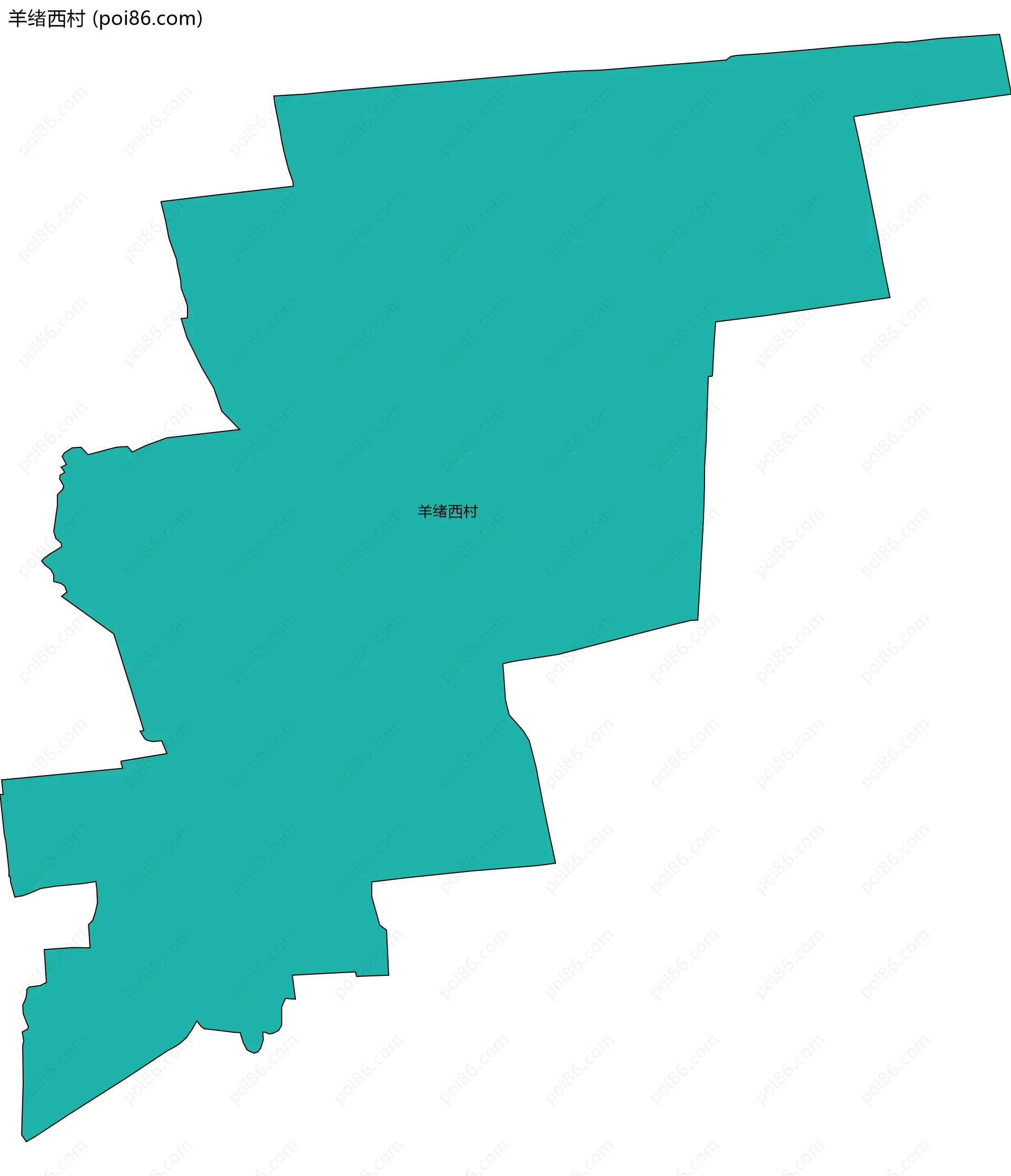 羊绪西村边界地图