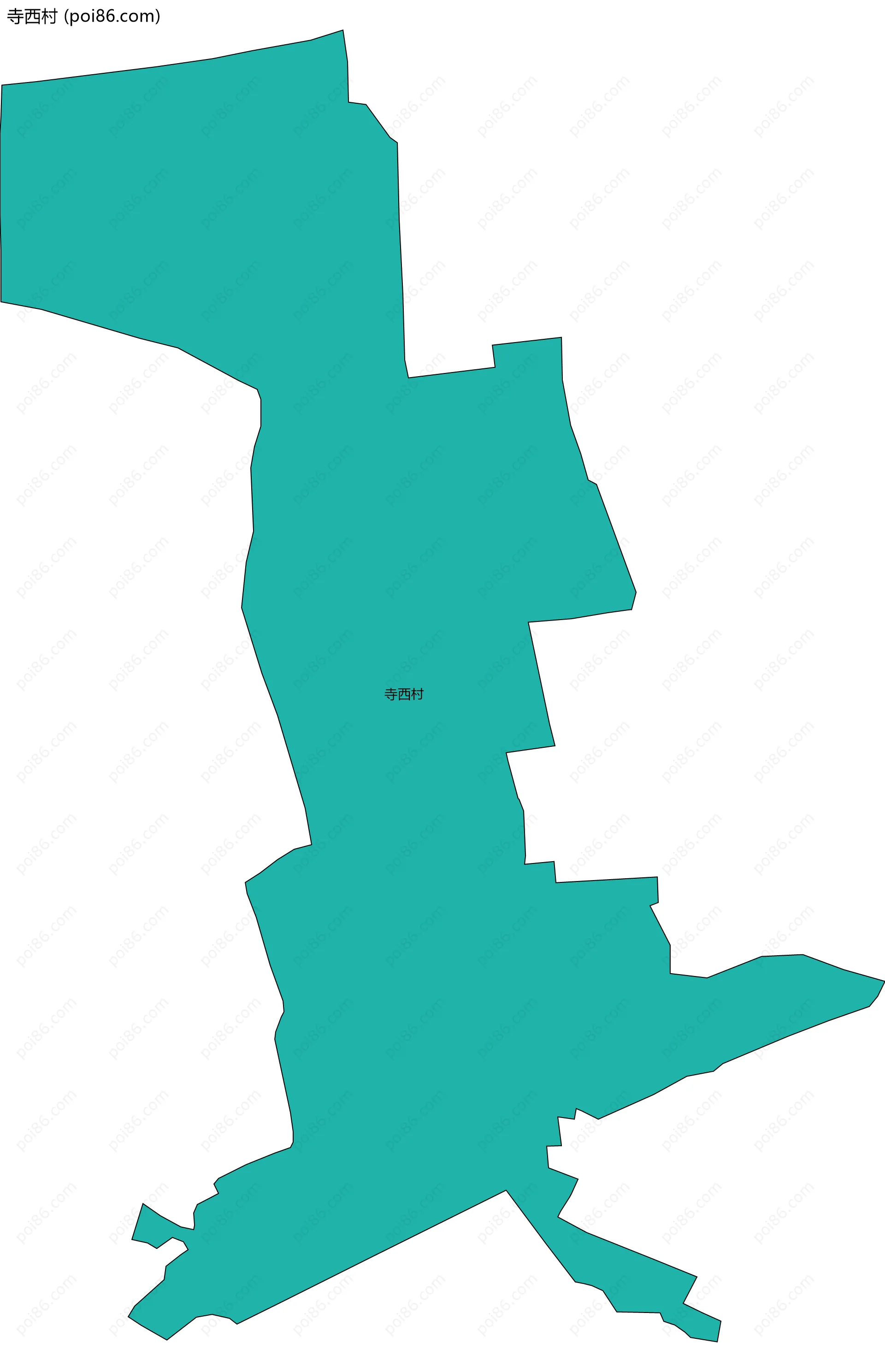 寺西村边界地图