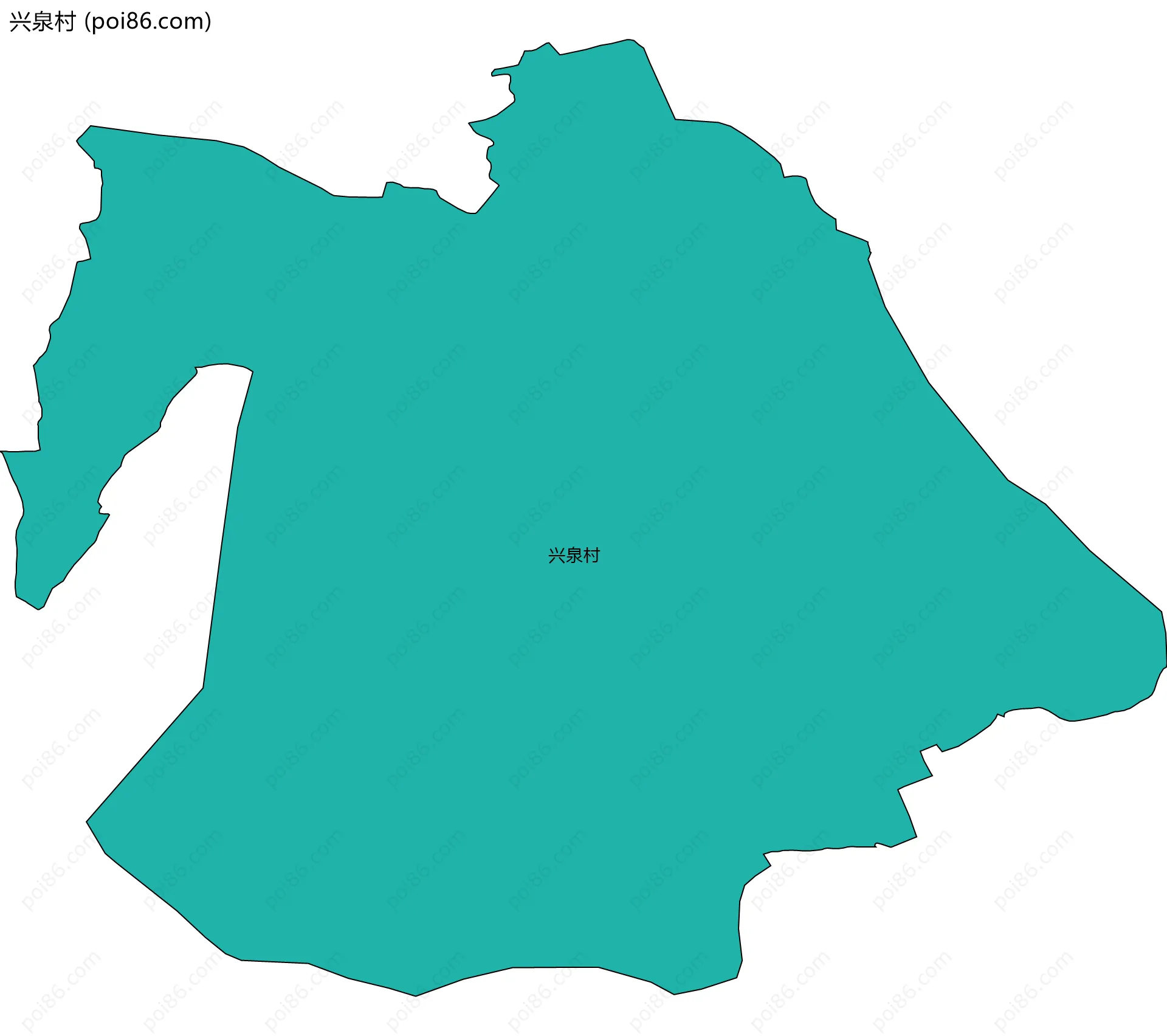 兴泉村边界地图