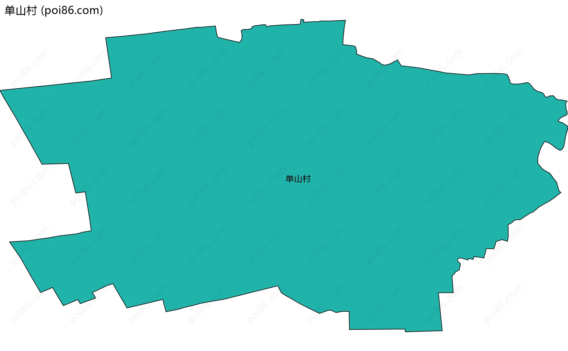 单山村边界地图