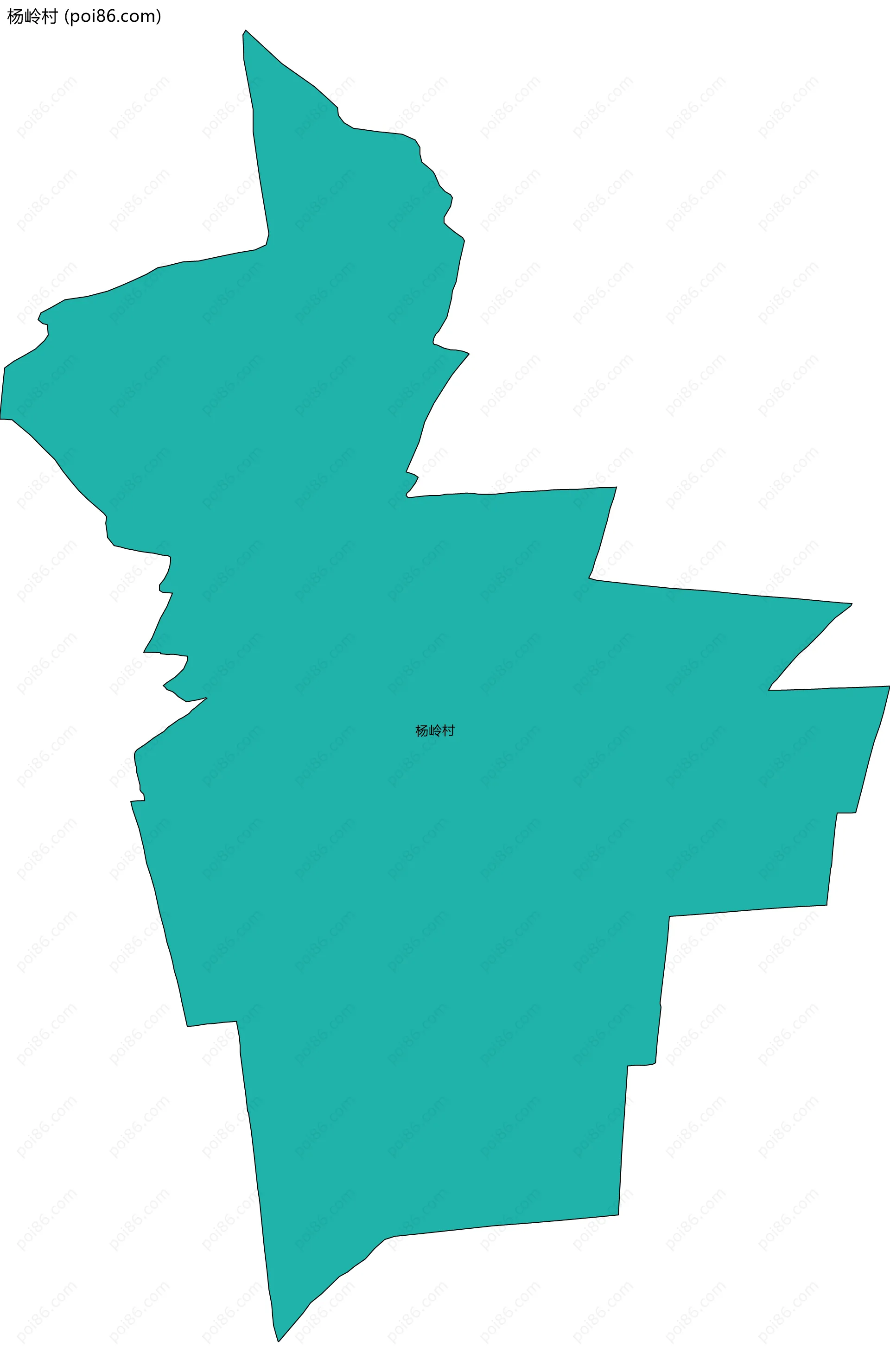 杨岭村边界地图