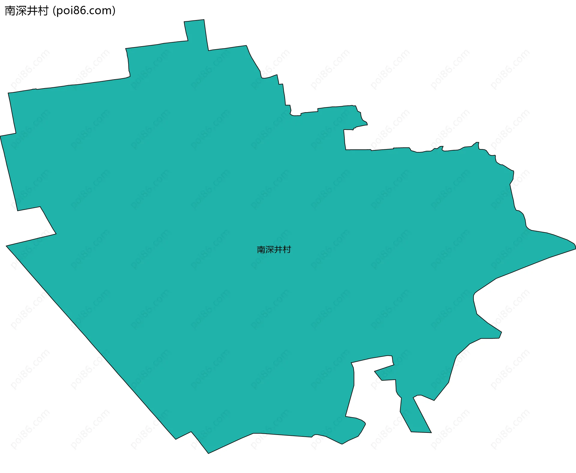 南深井村边界地图