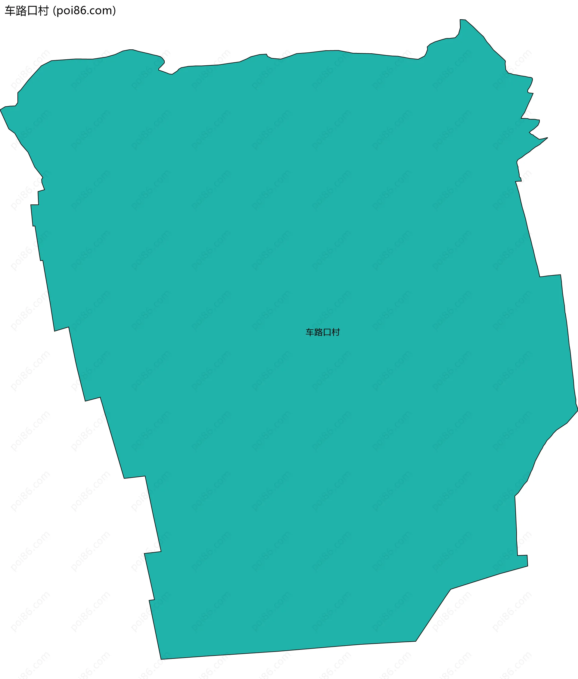 车路口村边界地图