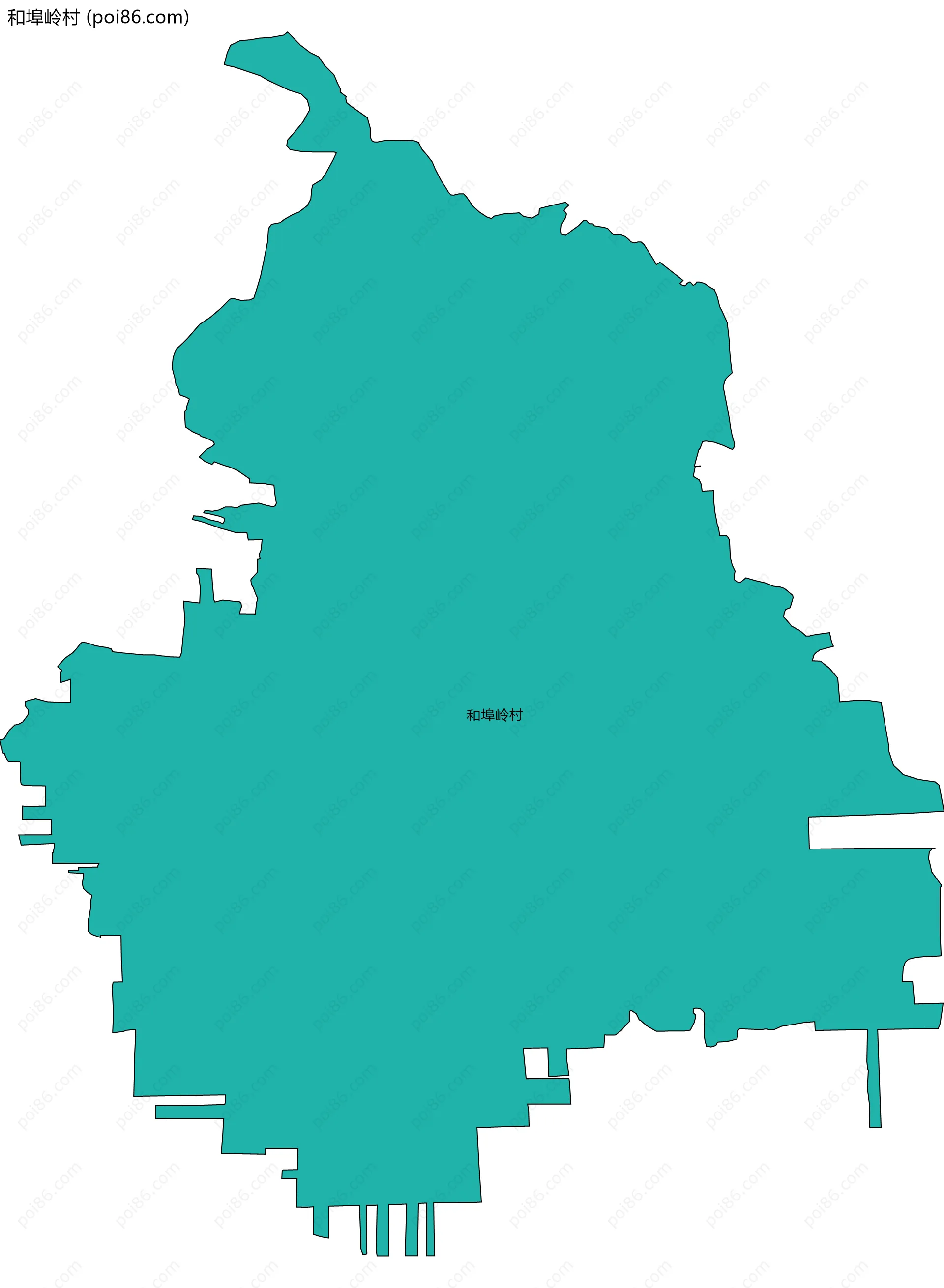 和埠岭村边界地图