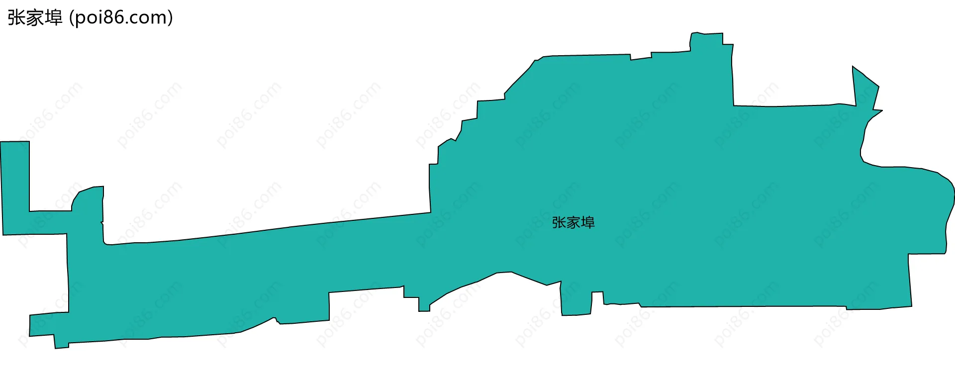 张家埠边界地图