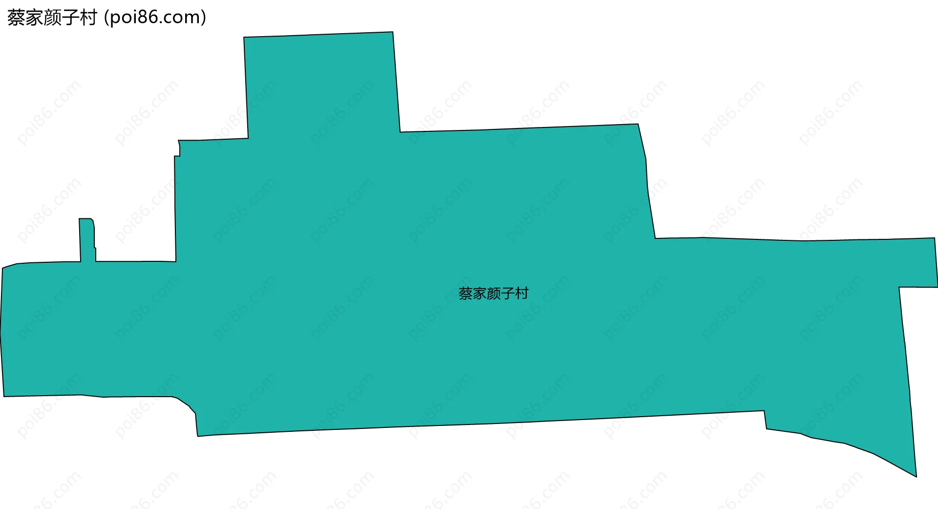 蔡家颜子村边界地图