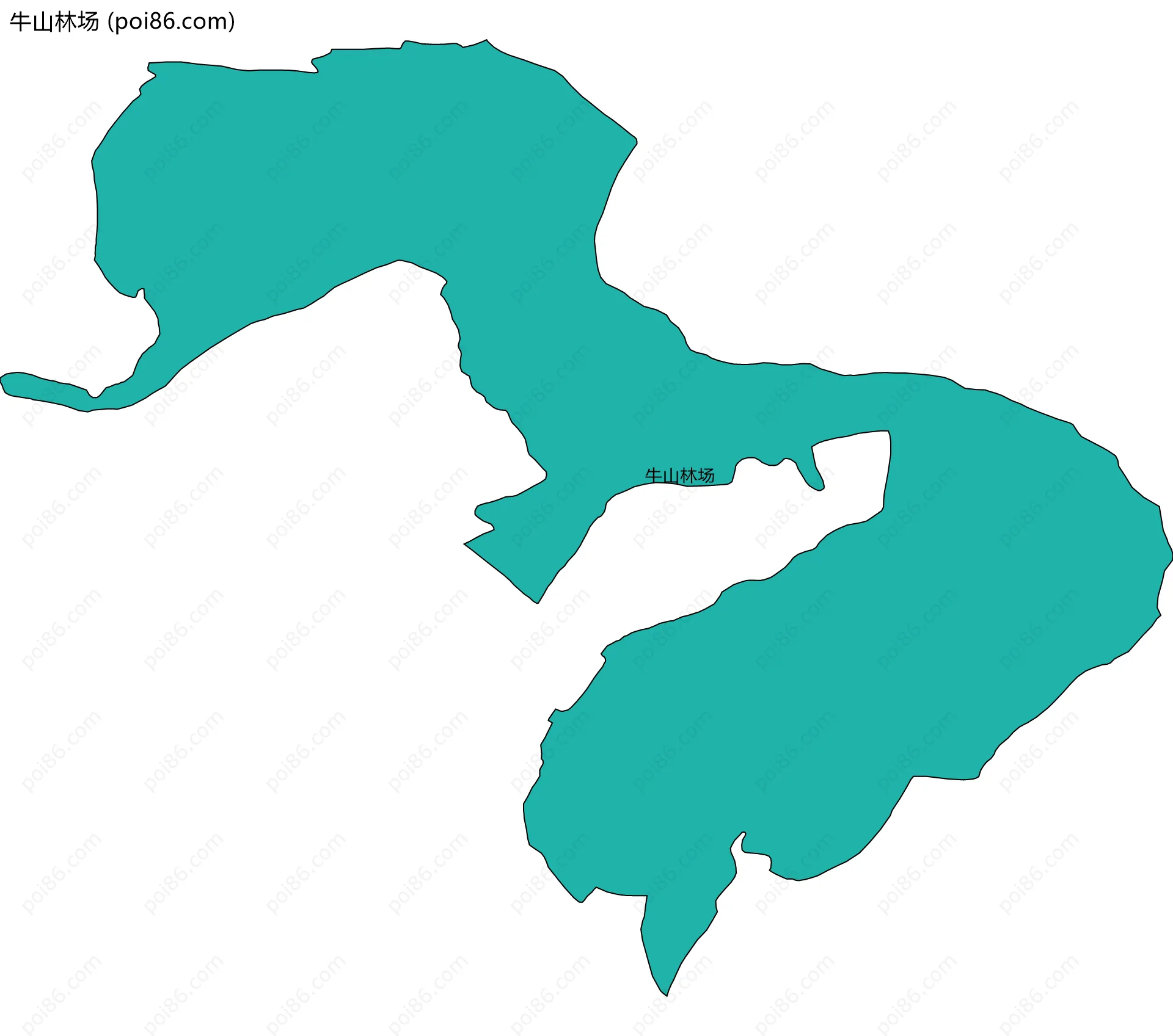 牛山林场边界地图