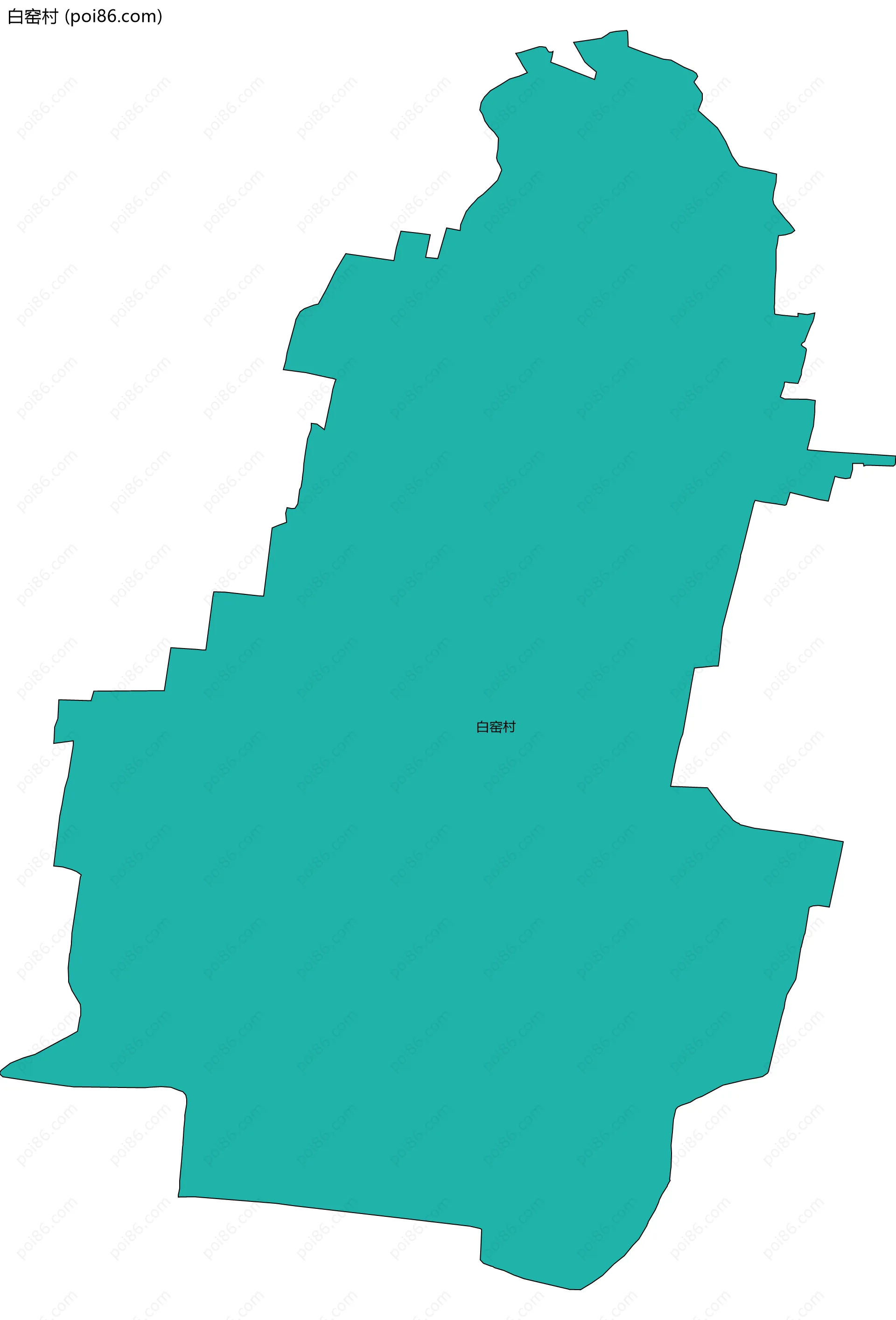 白窑村边界地图