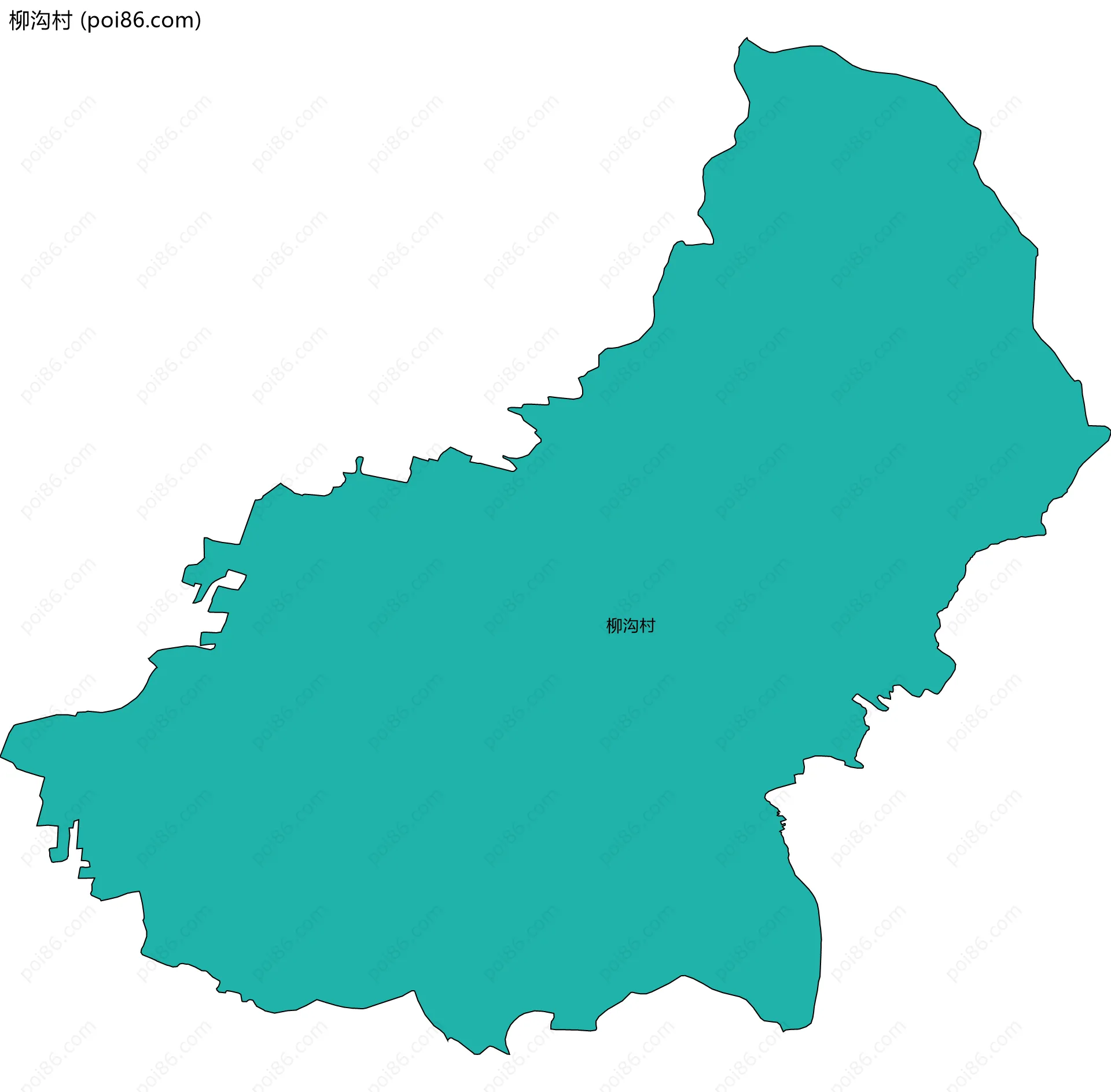 柳沟村边界地图