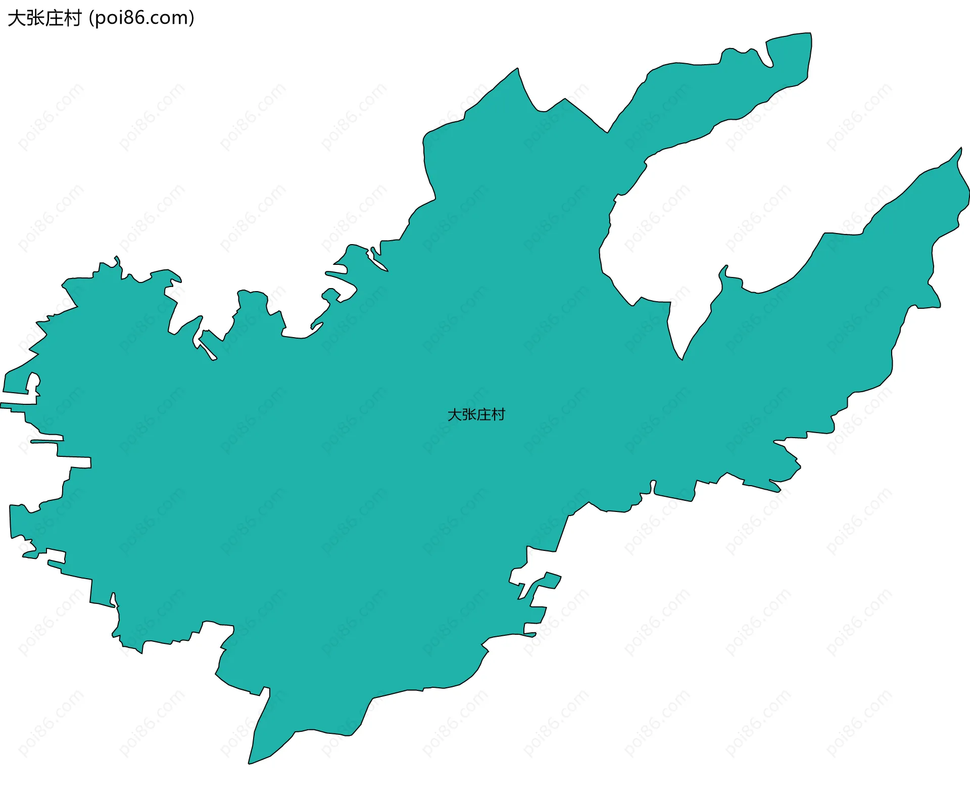 大张庄村边界地图