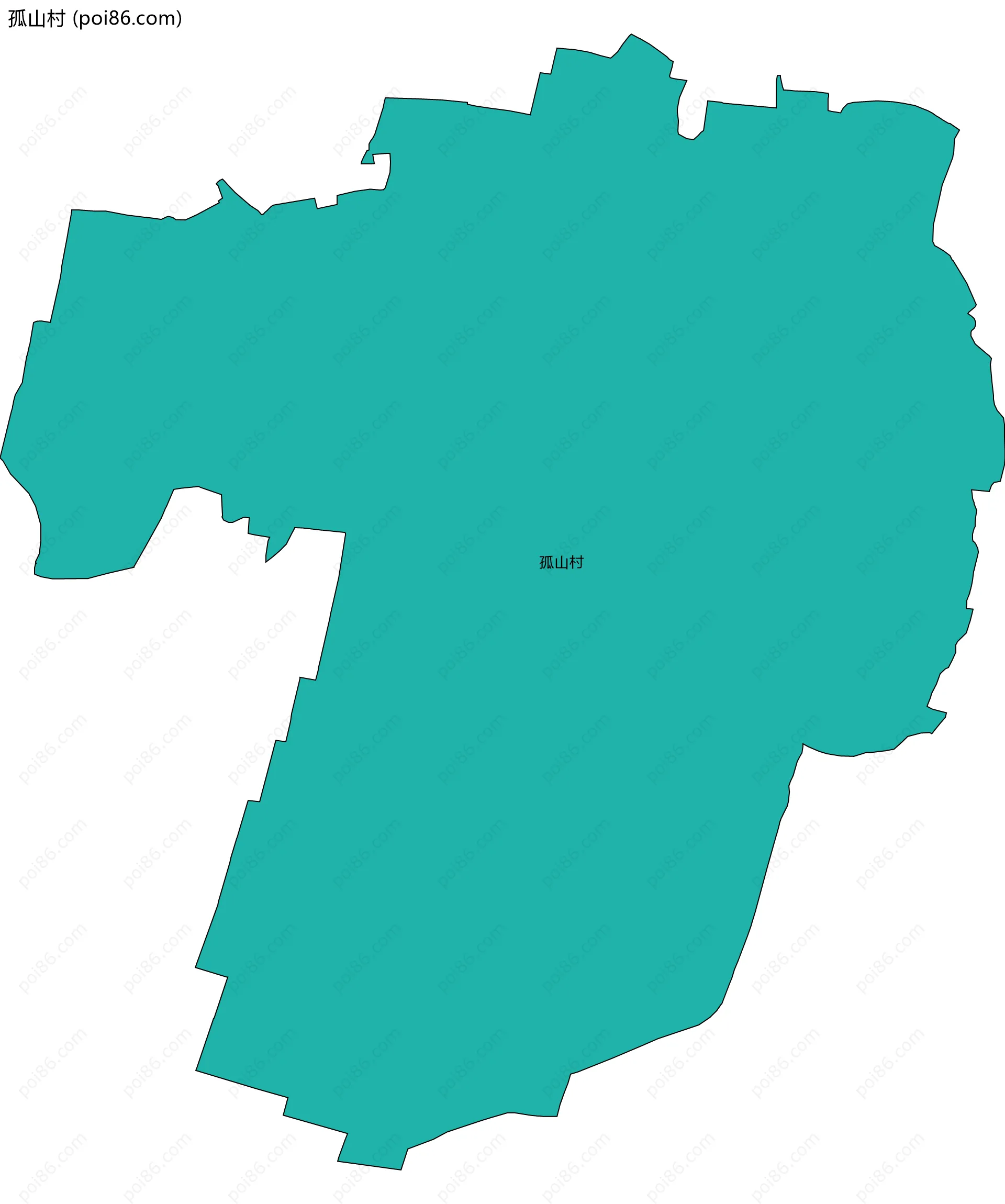 孤山村边界地图