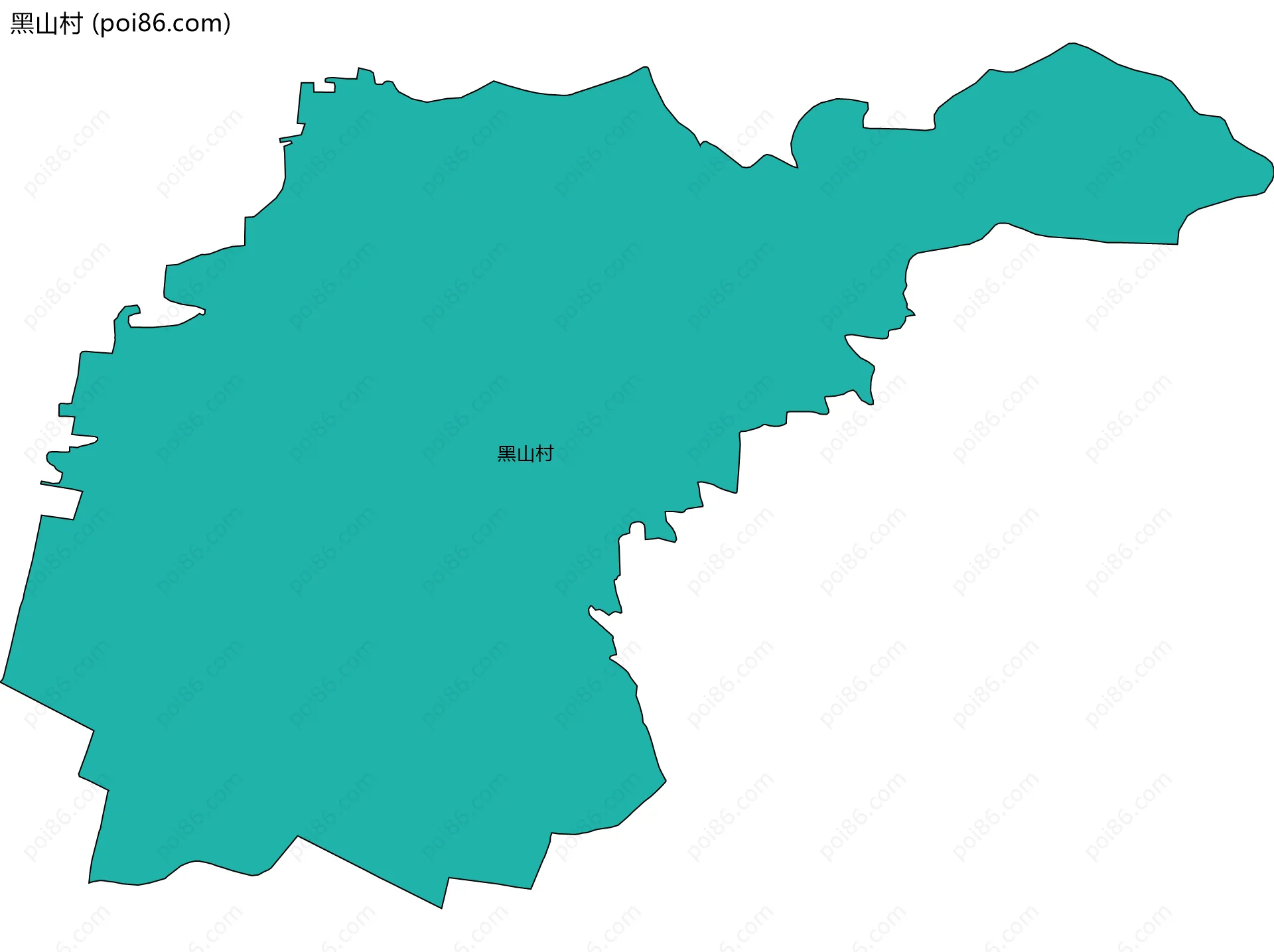 黑山村边界地图