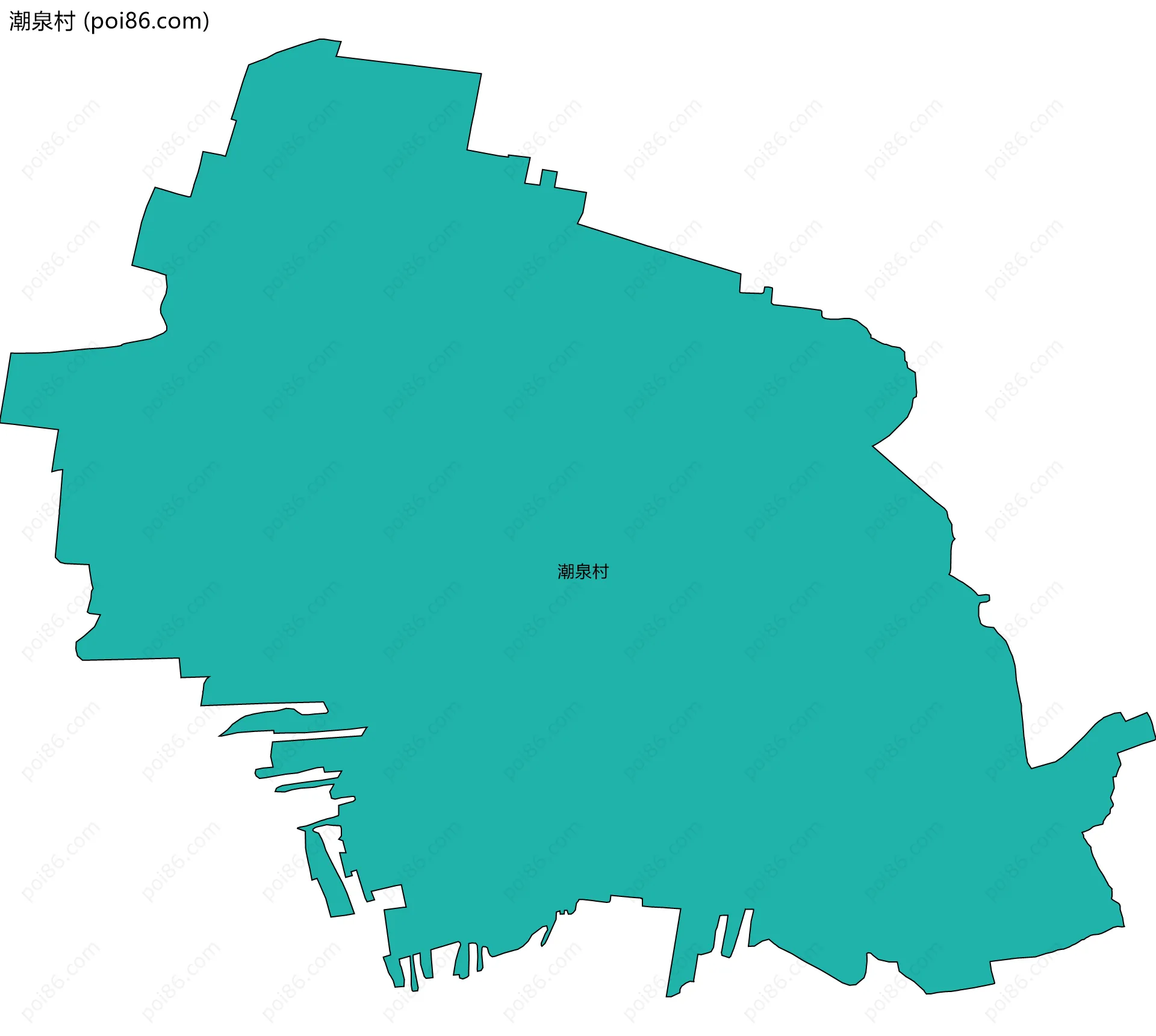 潮泉村边界地图