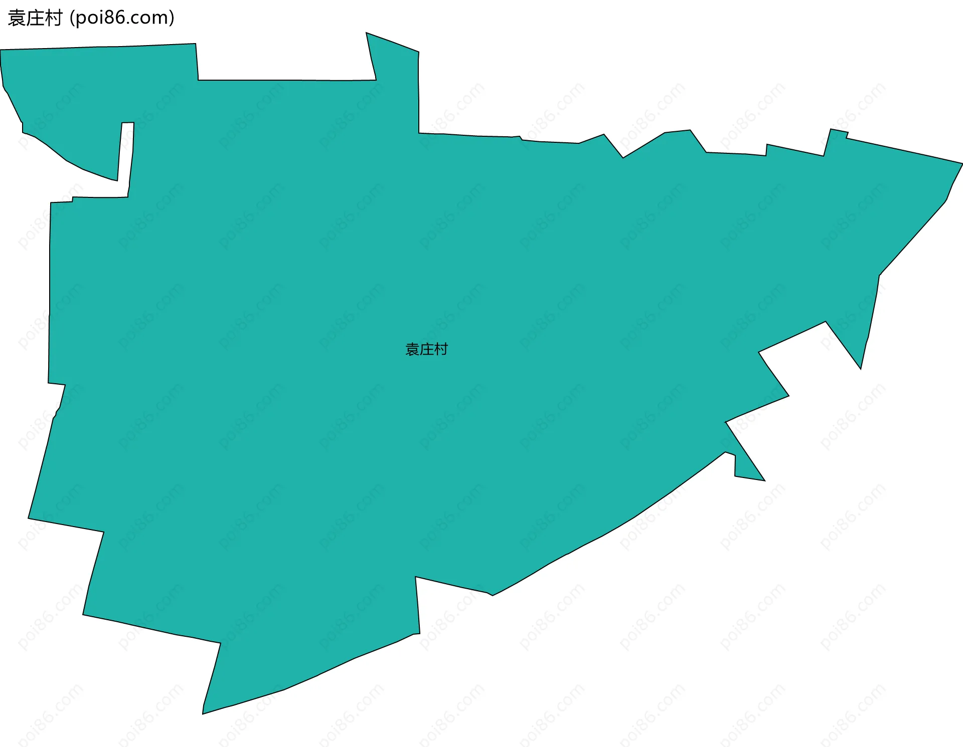 袁庄村边界地图