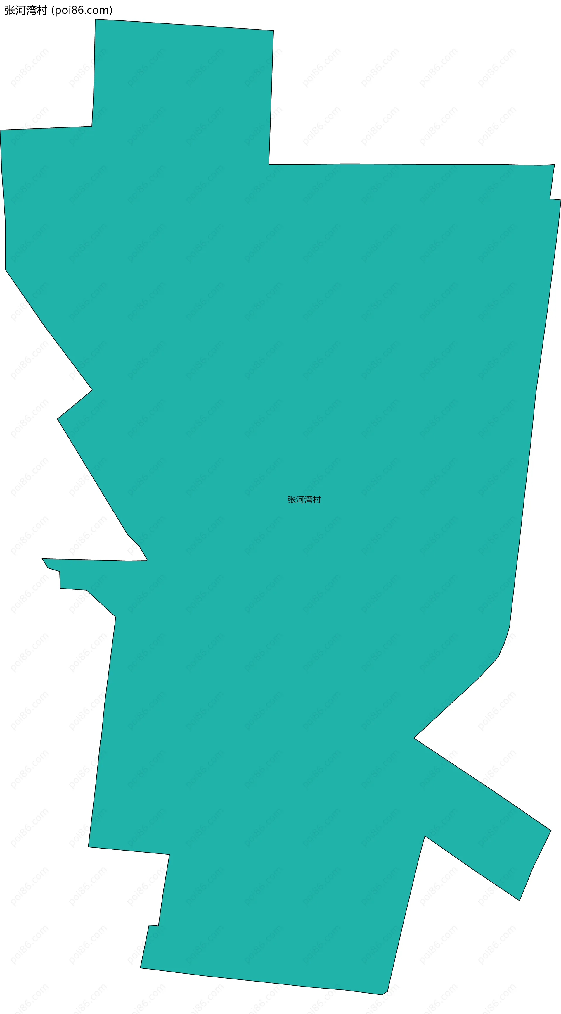 张河湾村边界地图