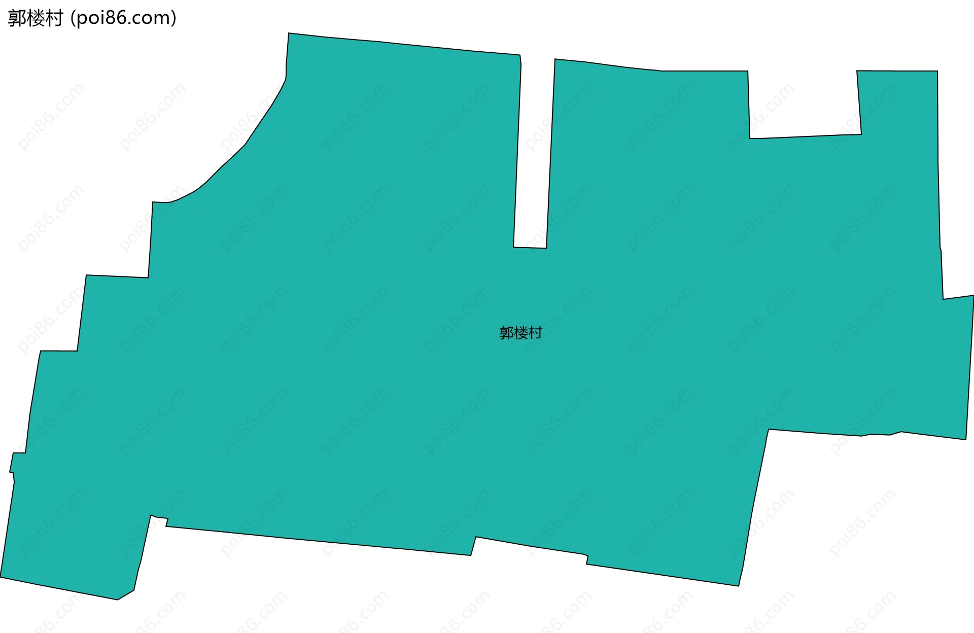 郭楼村边界地图