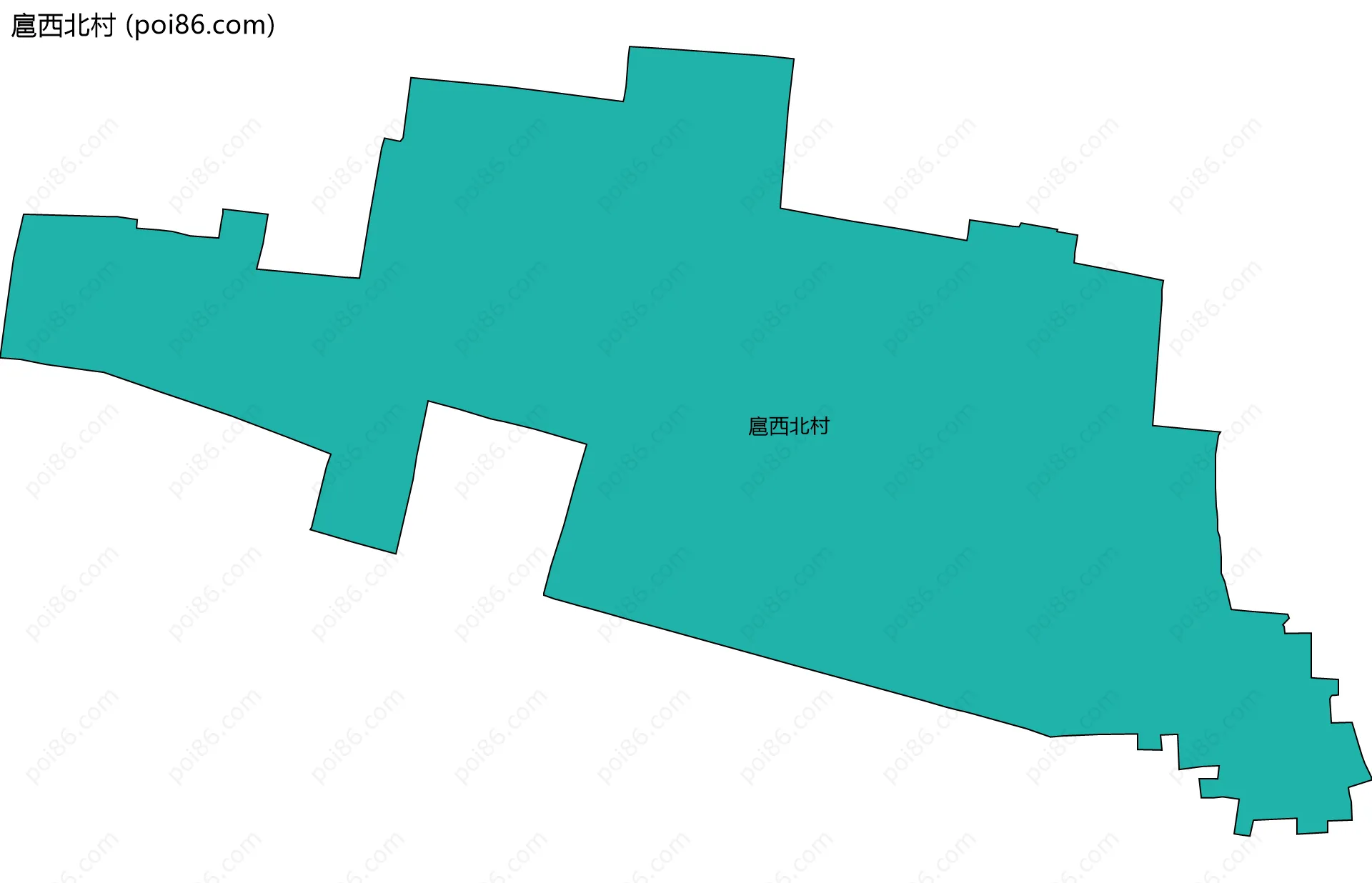扈西北村边界地图