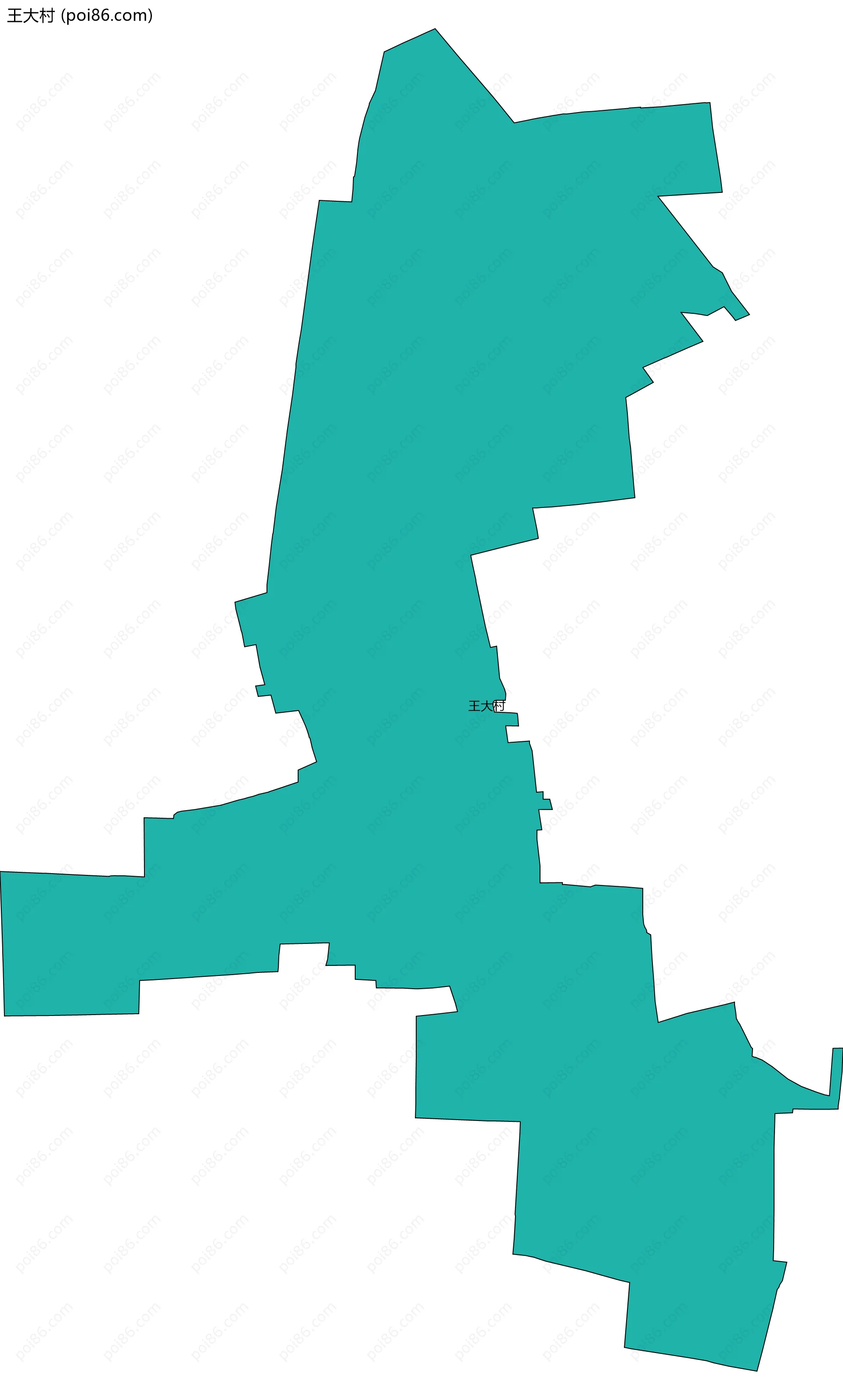 王大村边界地图