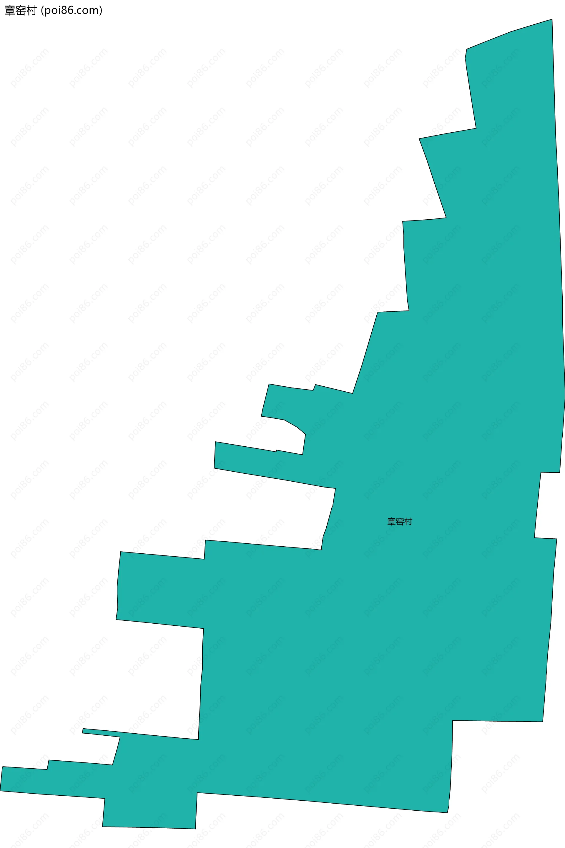 章窑村边界地图