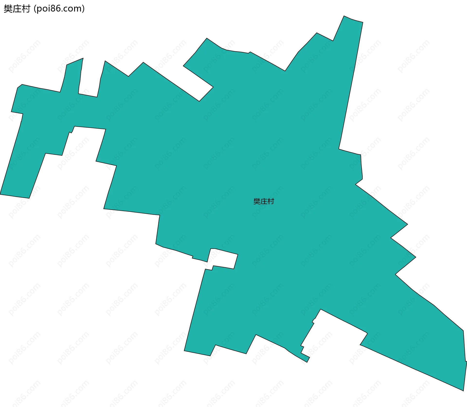 樊庄村边界地图